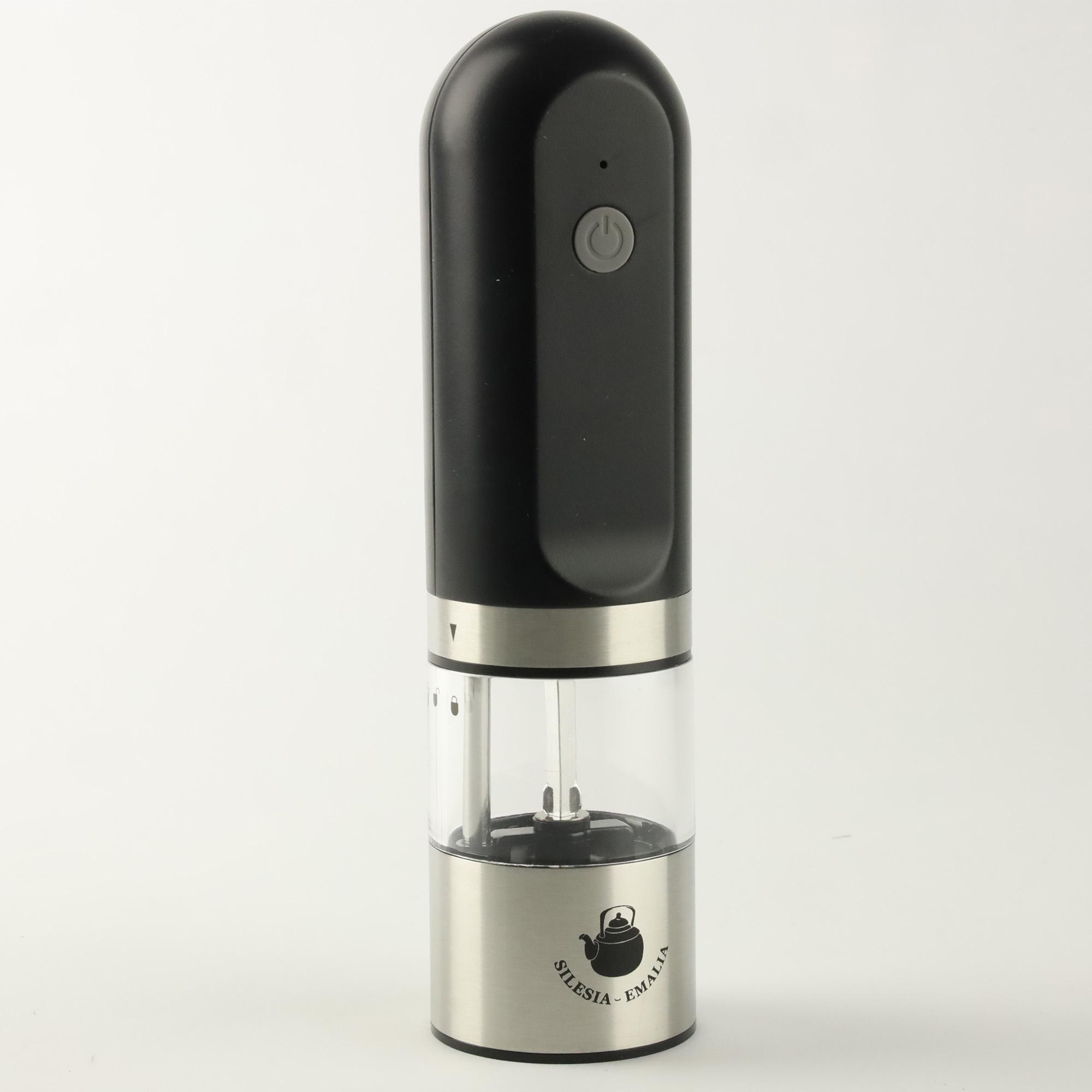 MŁYNEK ELEKTRYCZNY DO MIELENIA CZARNY PRZYPRAW SOLI PIEPRZU PRZYPRAW NA USB