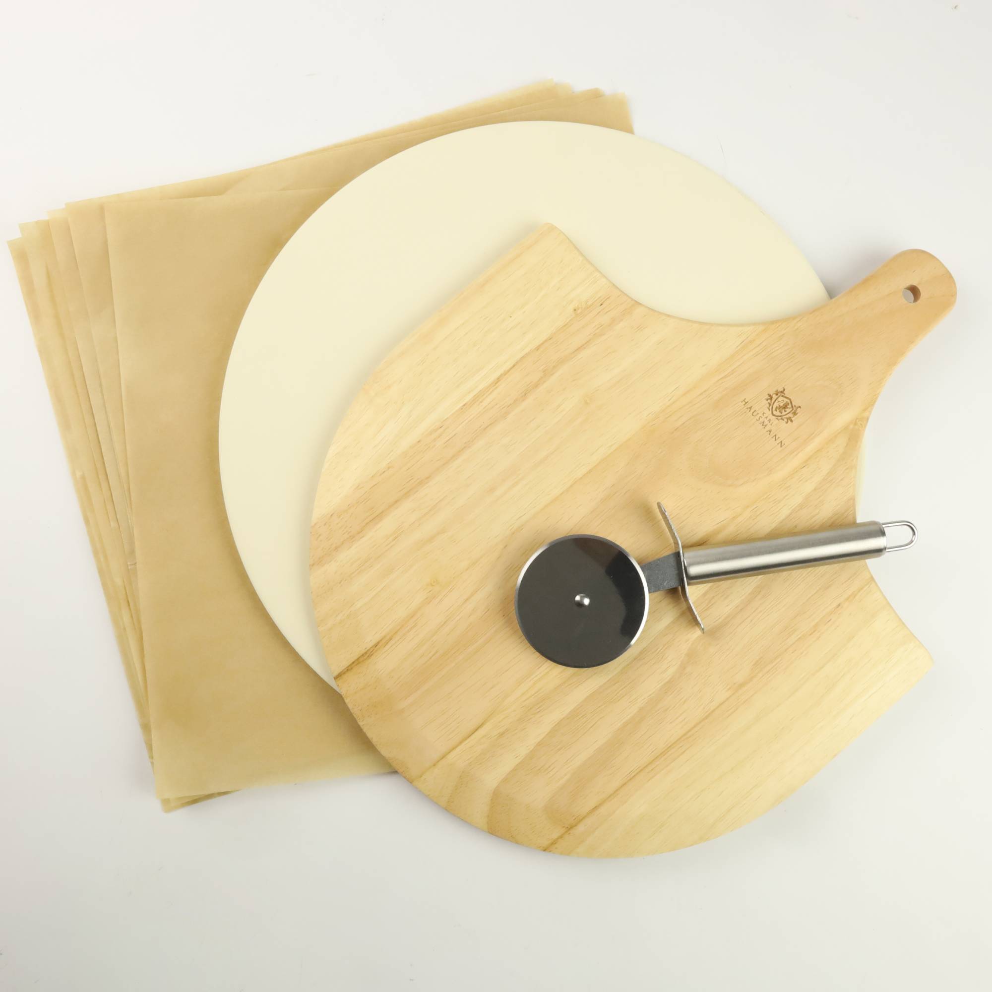 ZESTAW KAMIEŃ Z KORDIERYTU DO PIECZENIA PIZZY 33CM + AKCESORIA NÓŻ DESKA