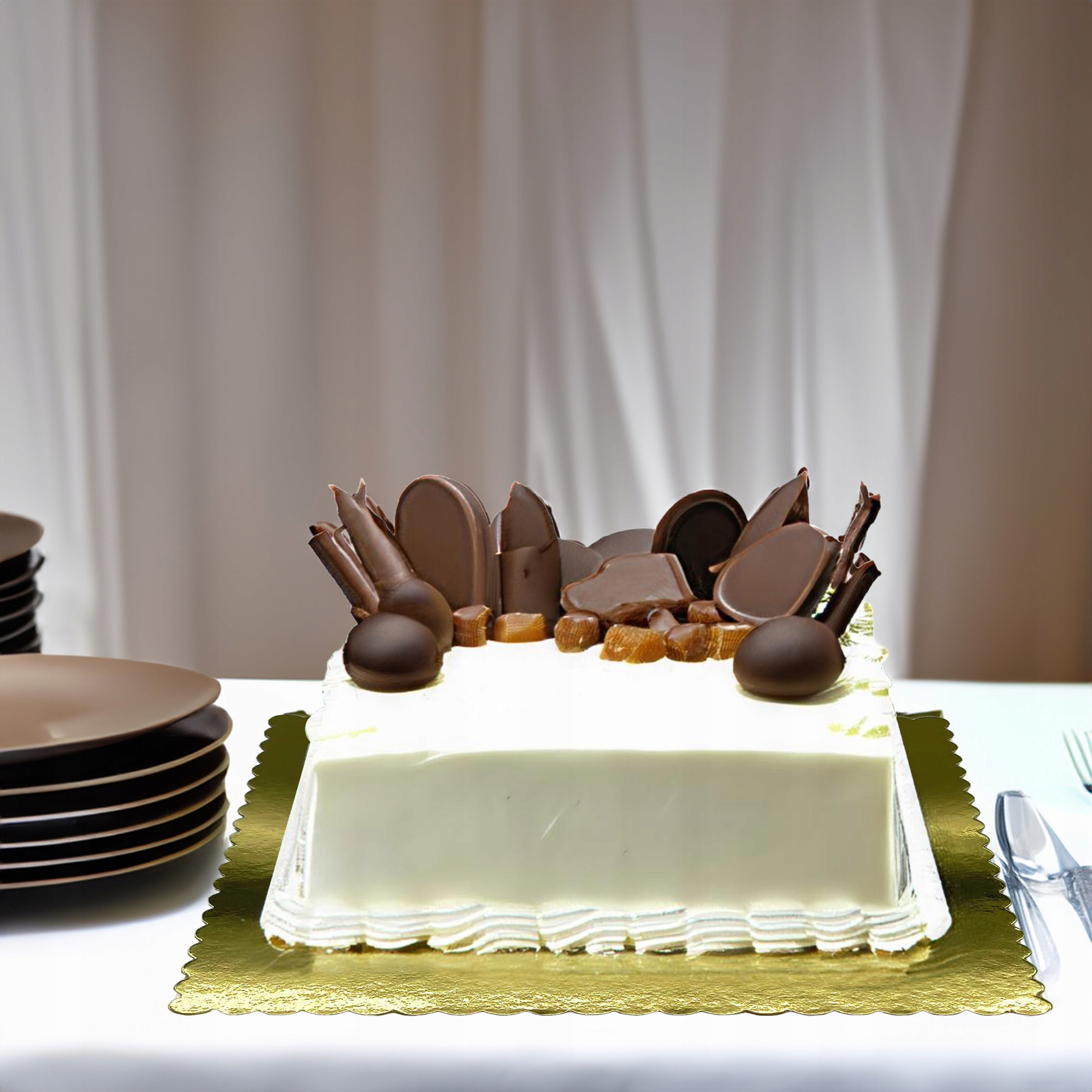 5 SZT PODKŁADY POD TORT CIASTO 35 CM KWADRATOWY ZŁOTY POŁYSK GRUBY SZTYWNY