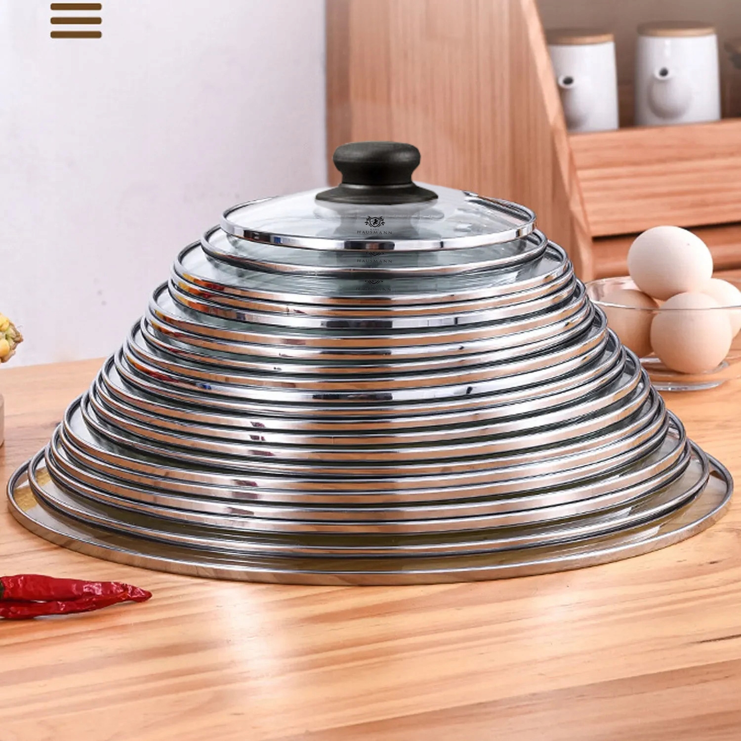 POKRYWA pokrywka SZKLANA do garnka garnków patelni rondli uniwersalna 30 cm