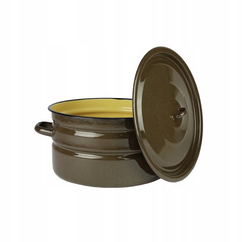 GARNEK EMALIOWANY POWDILAK 14 L Z POKRYWKĄ DO GOTOWANIA POTRAW PRZETWORÓW