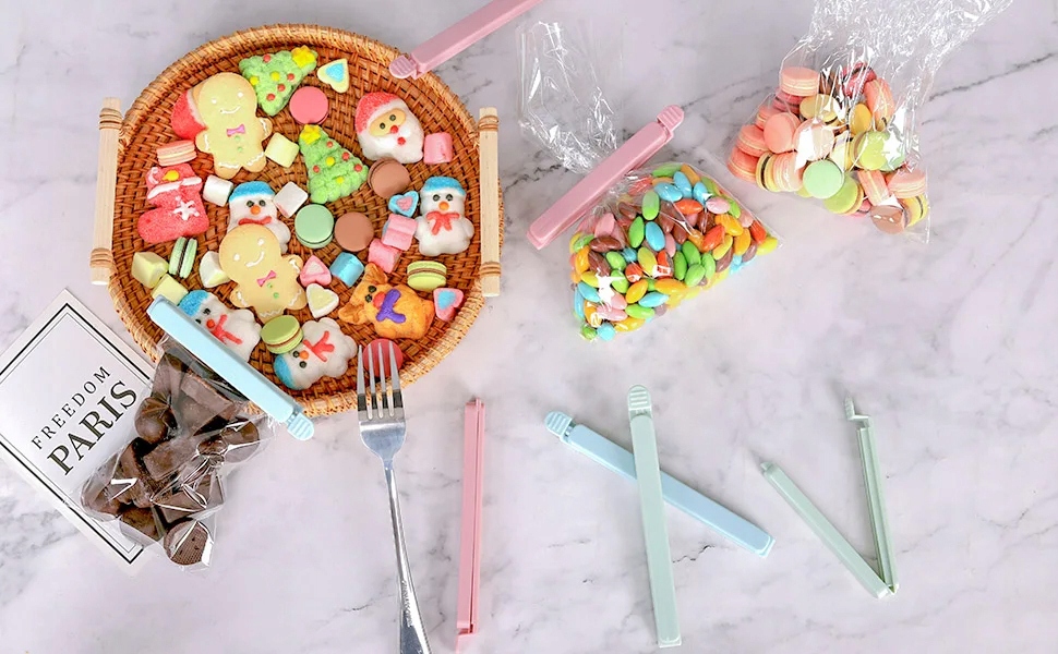 KLIPSY 8CM KLAMERKI SPINACZE 8SZT DO ZAMYKANIA TOREBEK OPAKOWAŃ NA ŻYWNOŚĆ