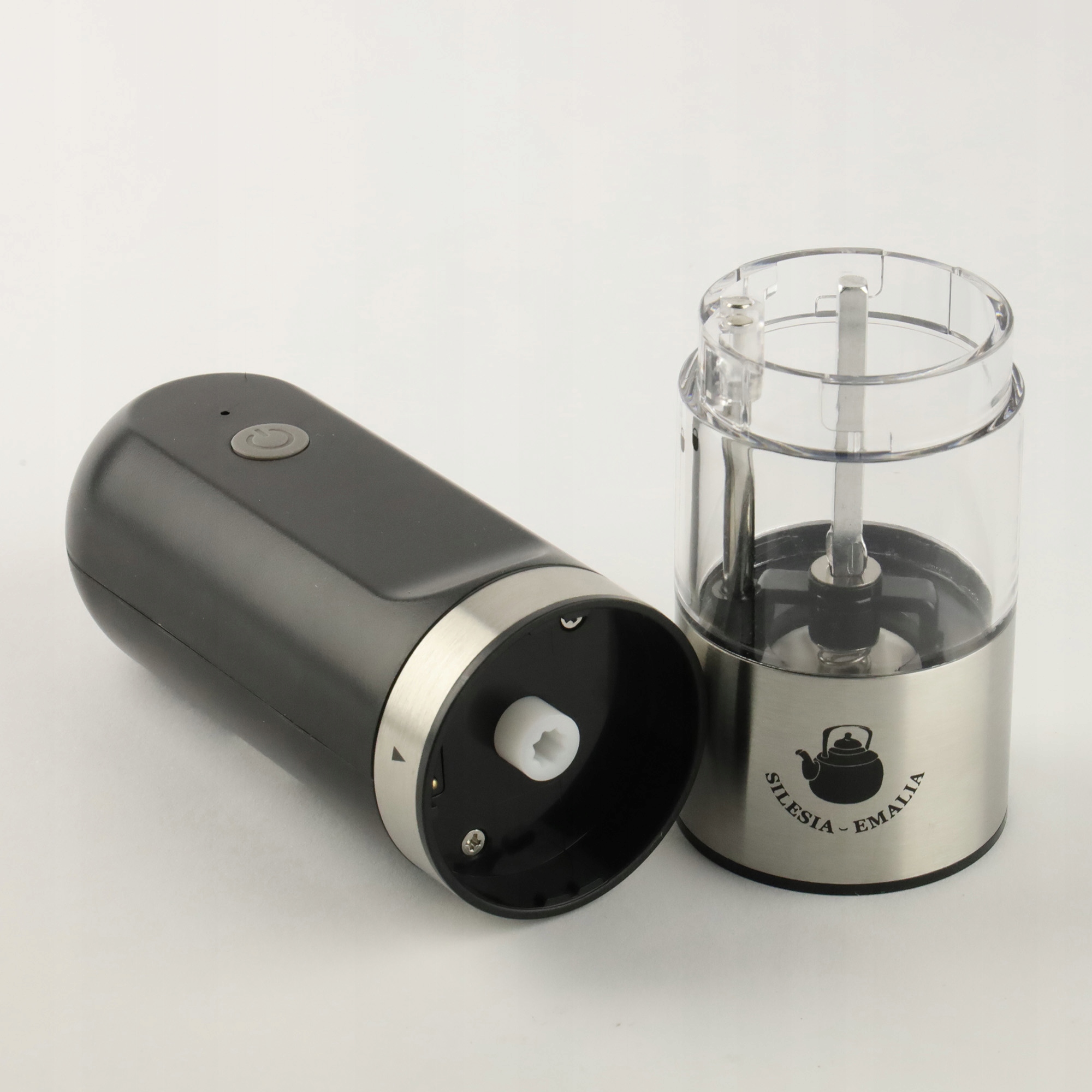 MŁYNEK ELEKTRYCZNY DO MIELENIA CZARNY PRZYPRAW SOLI PIEPRZU PRZYPRAW NA USB