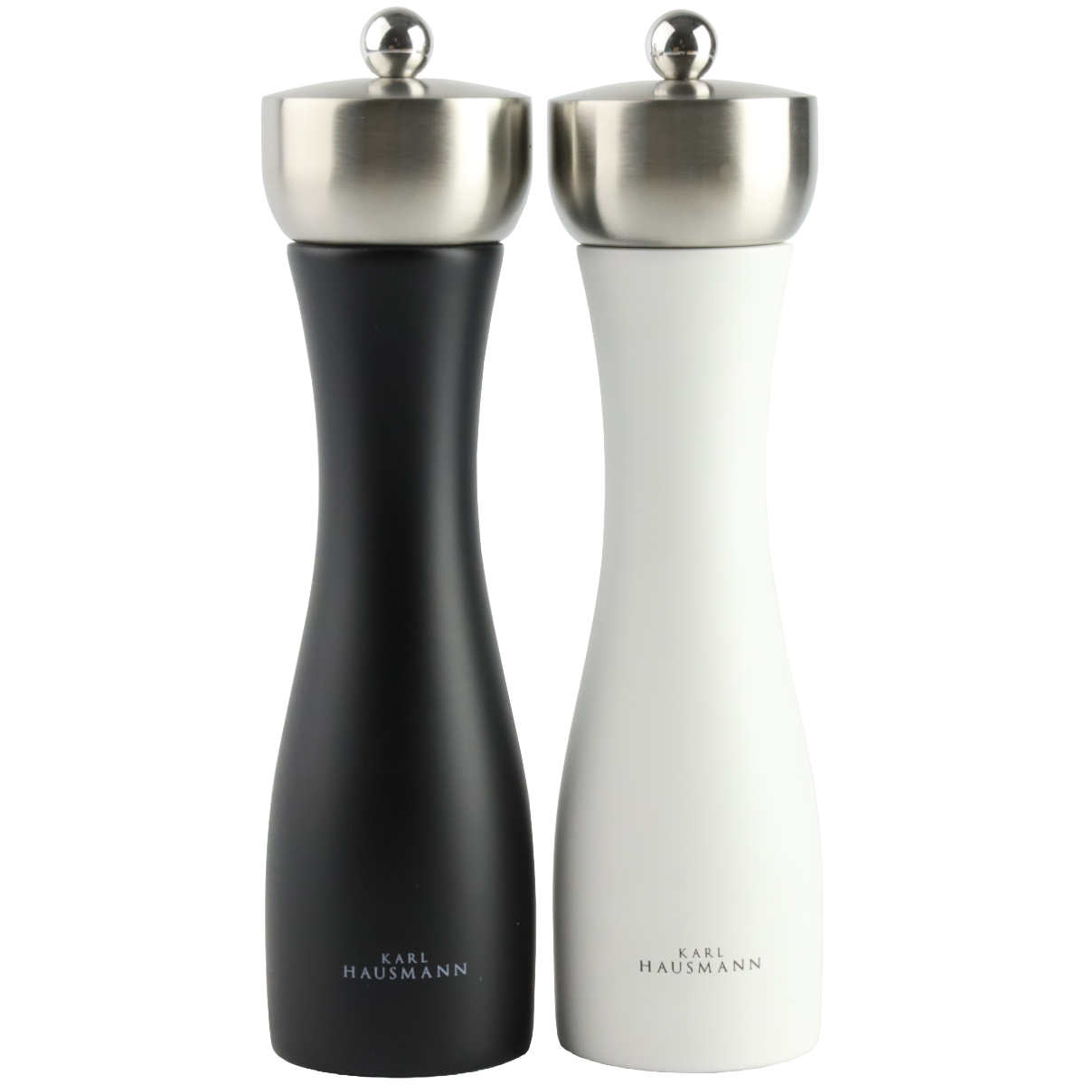 ZESTAW RĘCZNYCH MŁYNKÓW DO MIELENIA SOLI PIEPRZU PRZYPRAW BIAŁY I CZARNY