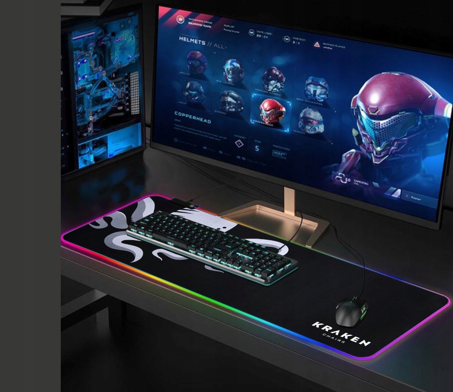 PODKŁADKA POD MYSZ GAMINGOWA RGB XXXL mousepad LED