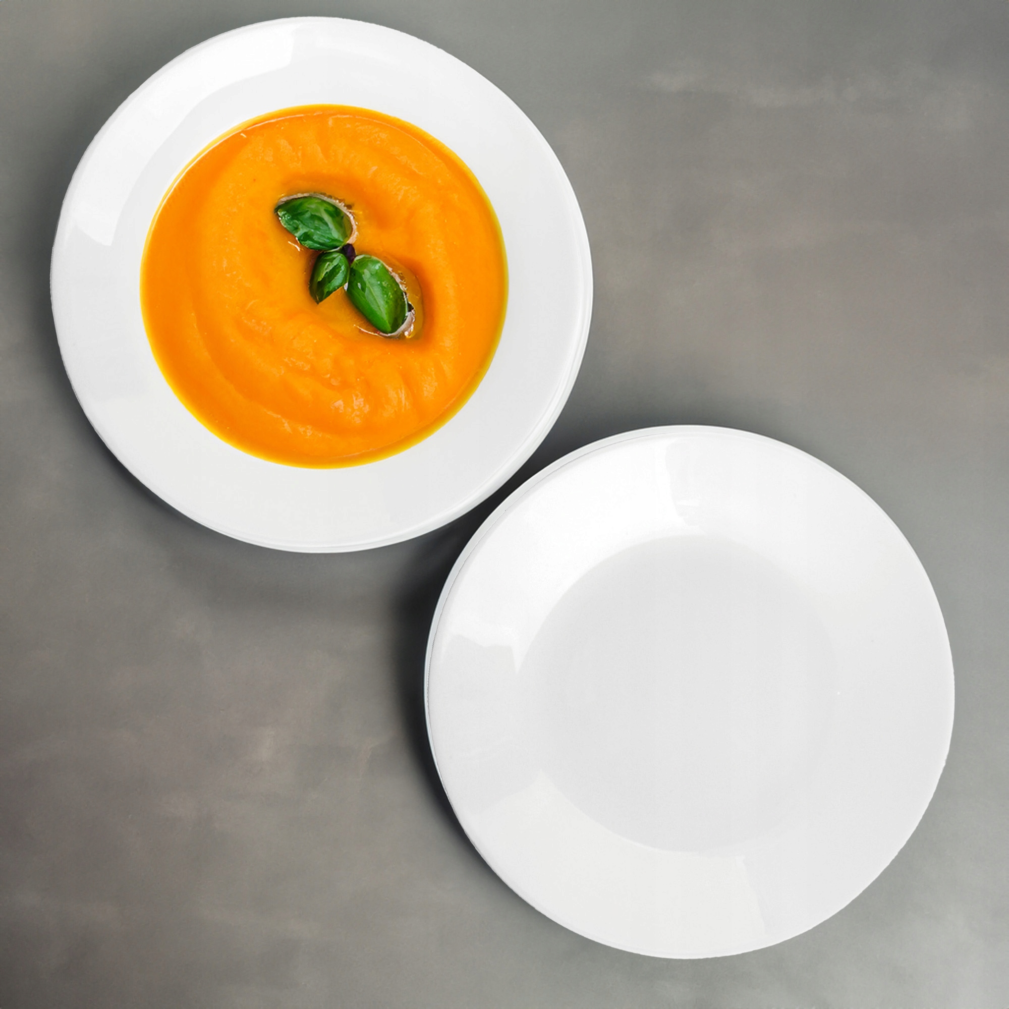 TALERZ GŁĘBOKI OBIADOWY NA ZUPĘ FESTA ITALIA 21,5 CM BIAŁE SZKŁO ELEGANCKI