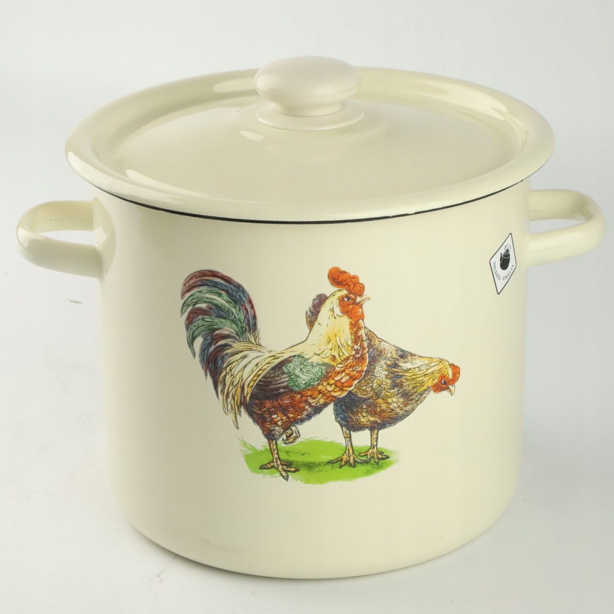 GARNEK EMALIOWANY POWIDLAK 7 L Z POKRYWKĄ DO GOTOWANIA POTRAW PRZETWORÓW