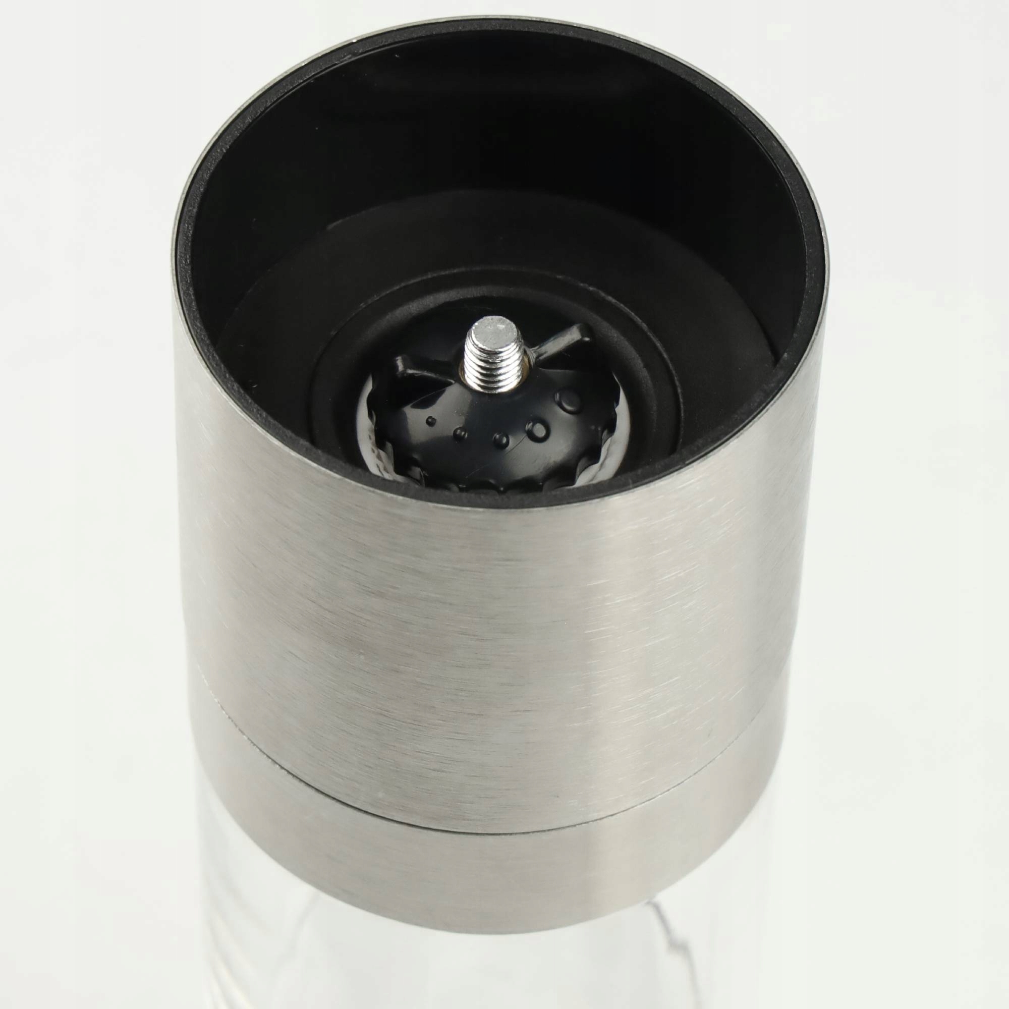 MŁYNEK RĘCZNY DO MIELENIA PRZYPRAW PIEPRZU SOLI 2W1 METALOWY SREBRNY