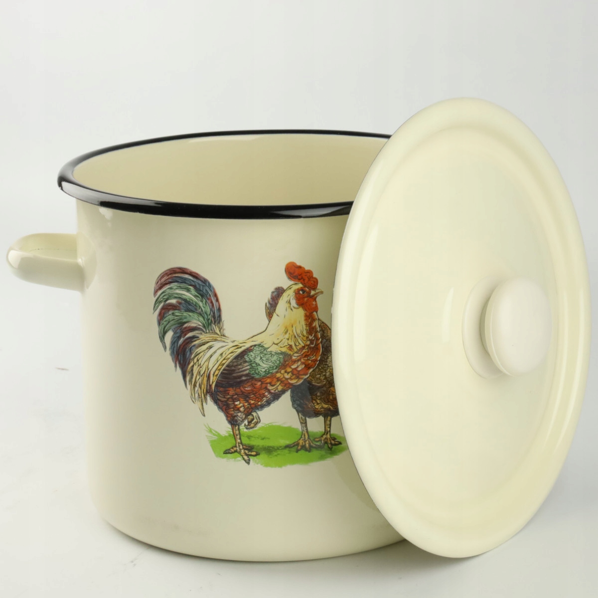 GARNEK EMALIOWANY POWIDLAK 7 L Z POKRYWKĄ DO GOTOWANIA POTRAW PRZETWORÓW