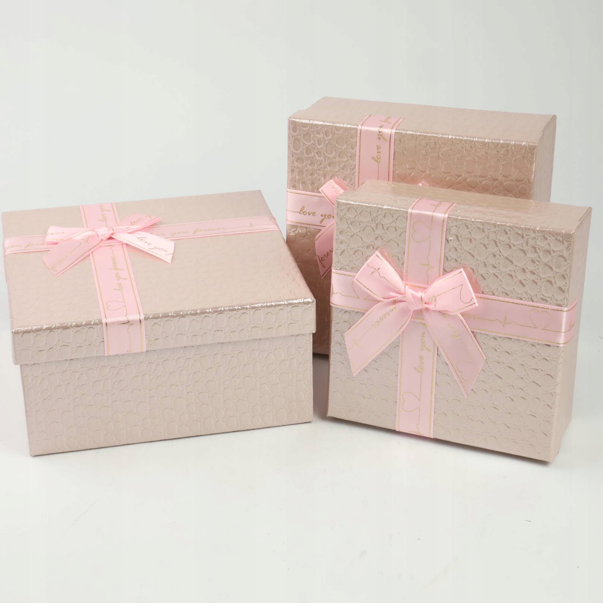 KPL 3 PUDEŁKA PREZENTOWE NA PREZENT URODZINOWY ŚWIĄTECZNY RÓŻNE ROZMIARY