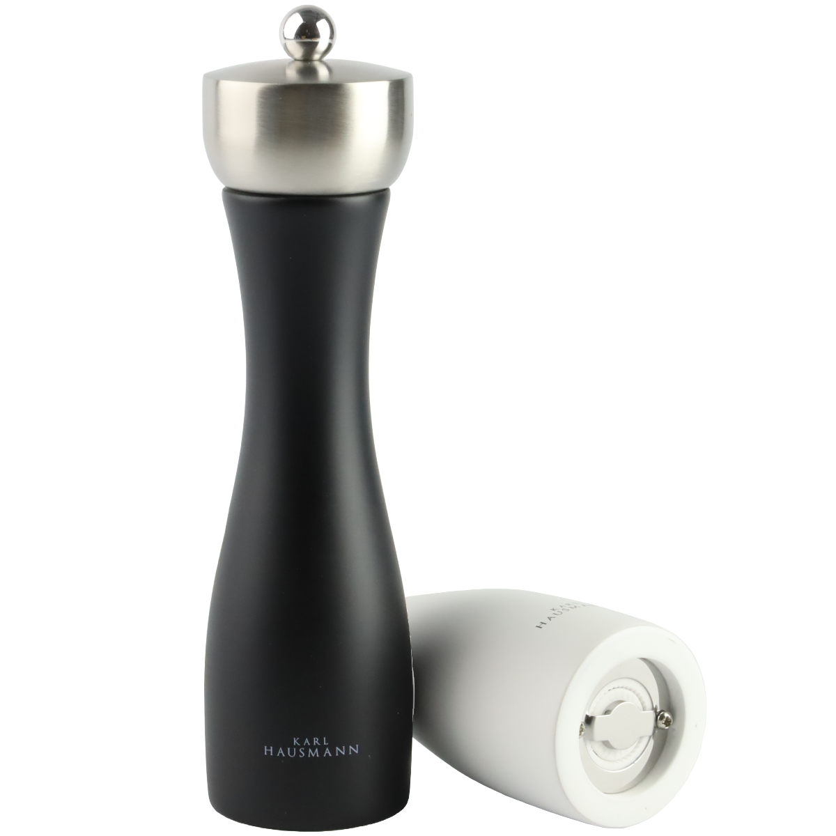 ZESTAW RĘCZNYCH MŁYNKÓW DO MIELENIA SOLI PIEPRZU PRZYPRAW BIAŁY I CZARNY