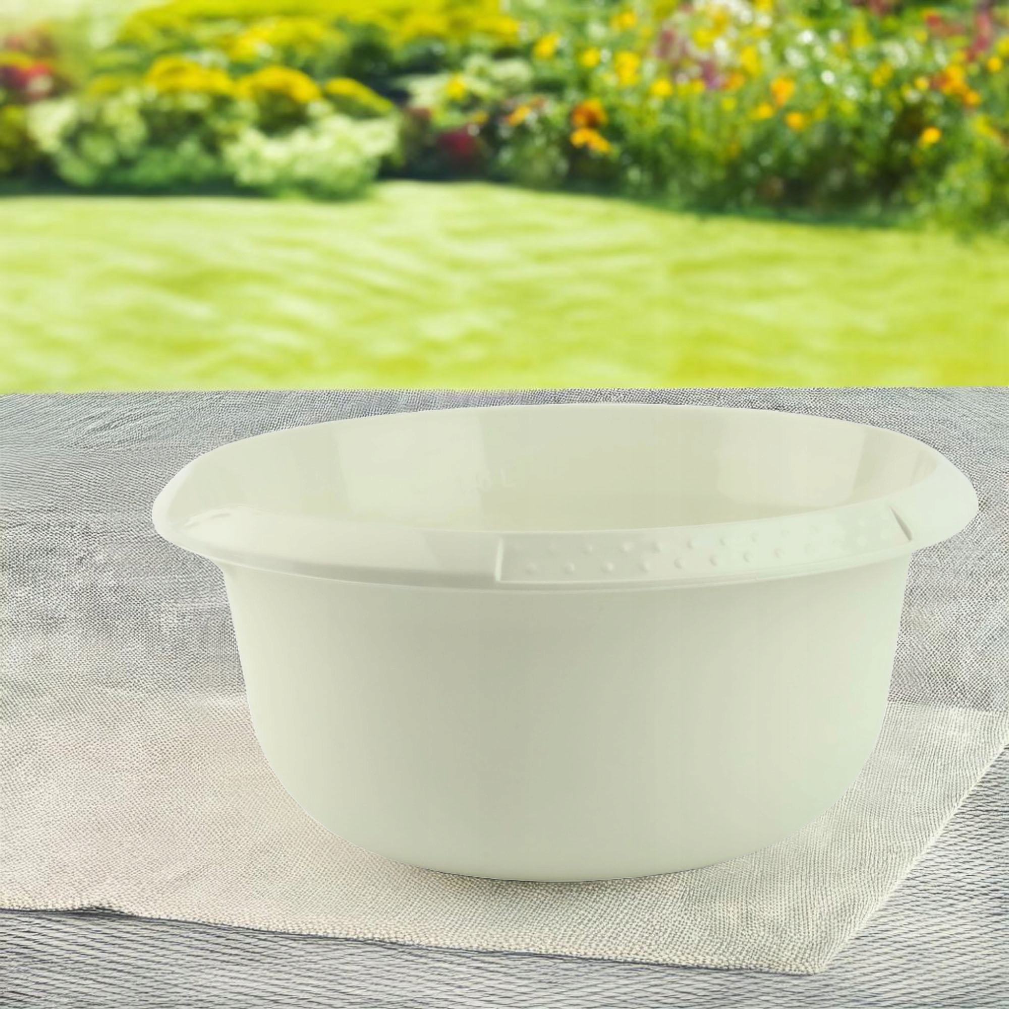 MISKA OKRĄGŁA UNIWERSALNA MISA DO KUCHNI OGRODU NA WARZYWA OWOCE 3L ECRU