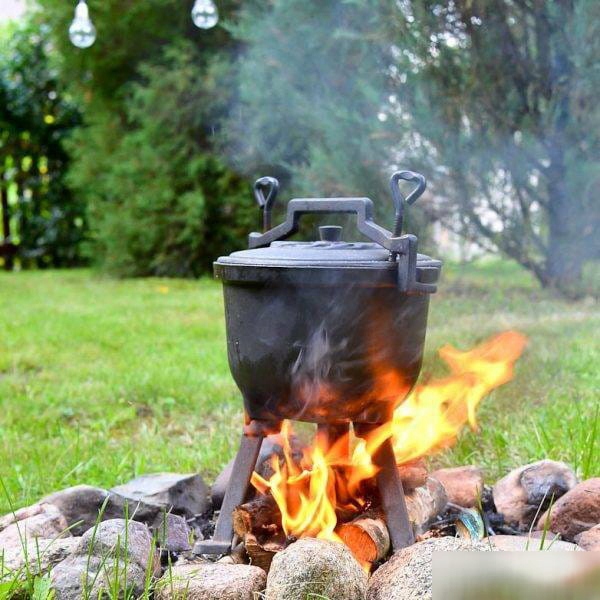 KOCIOŁEK emaliowany garnek myśliwski 4l na ognisko
