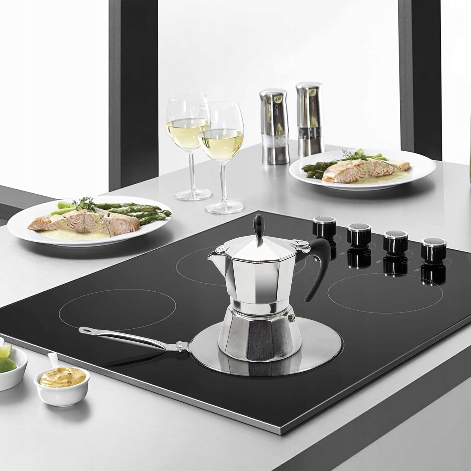 ADAPTER NA KUCHENKĘ INDUKCYJNĄ PODKŁADKA OCHRONNA NACZYŃ STALOWYCH 24 CM