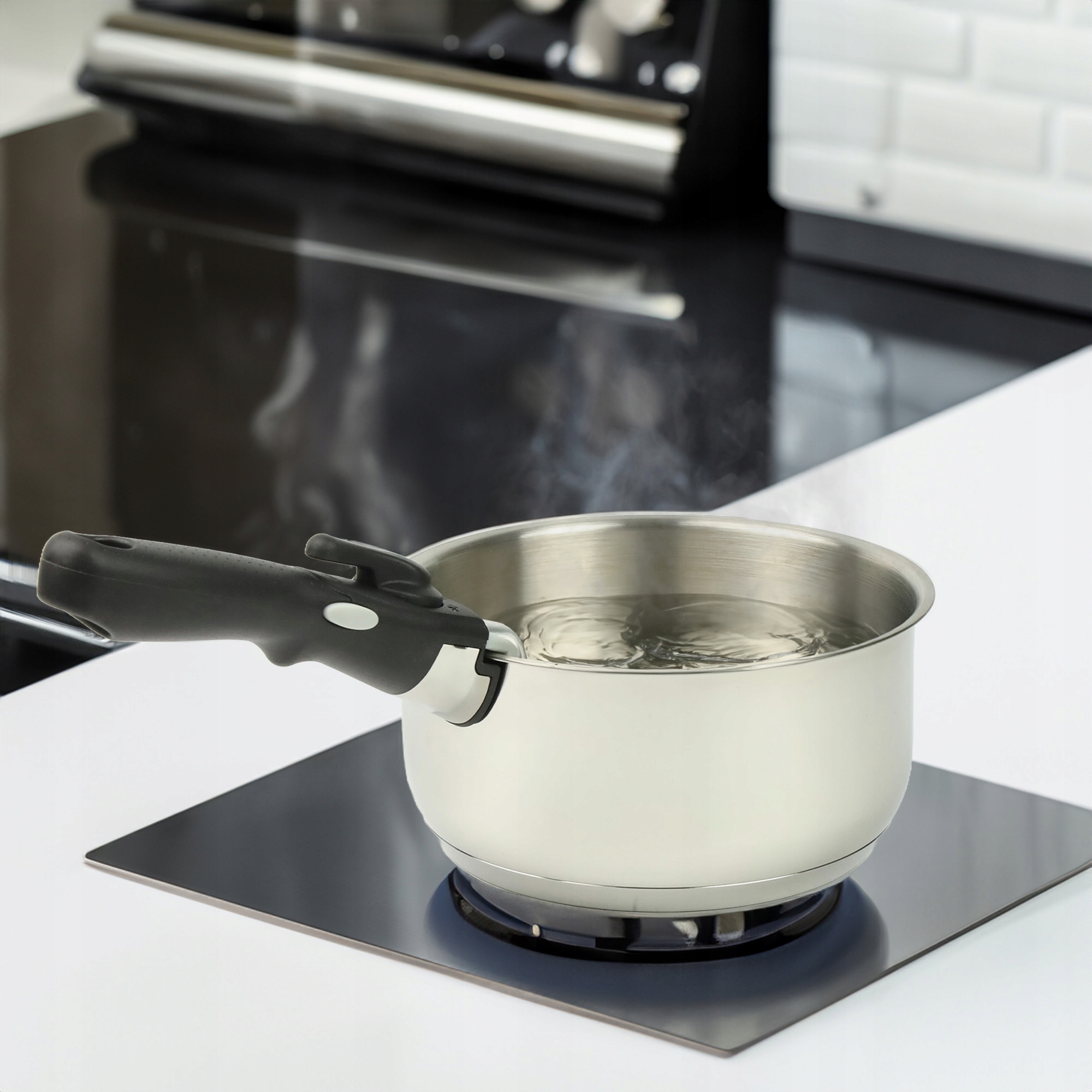 ZESTAW GARNKÓW STALOWYCH GARNKI Z ODPINANĄ RĄCZKĄ 3 SZT FUSION 1,6/2,2/3,1L