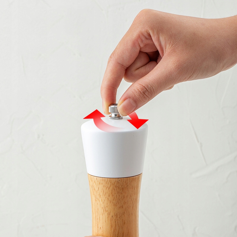 Zestaw komplet ręcznych młynków do mielenia soli i pieprzu drewniane 2 szt