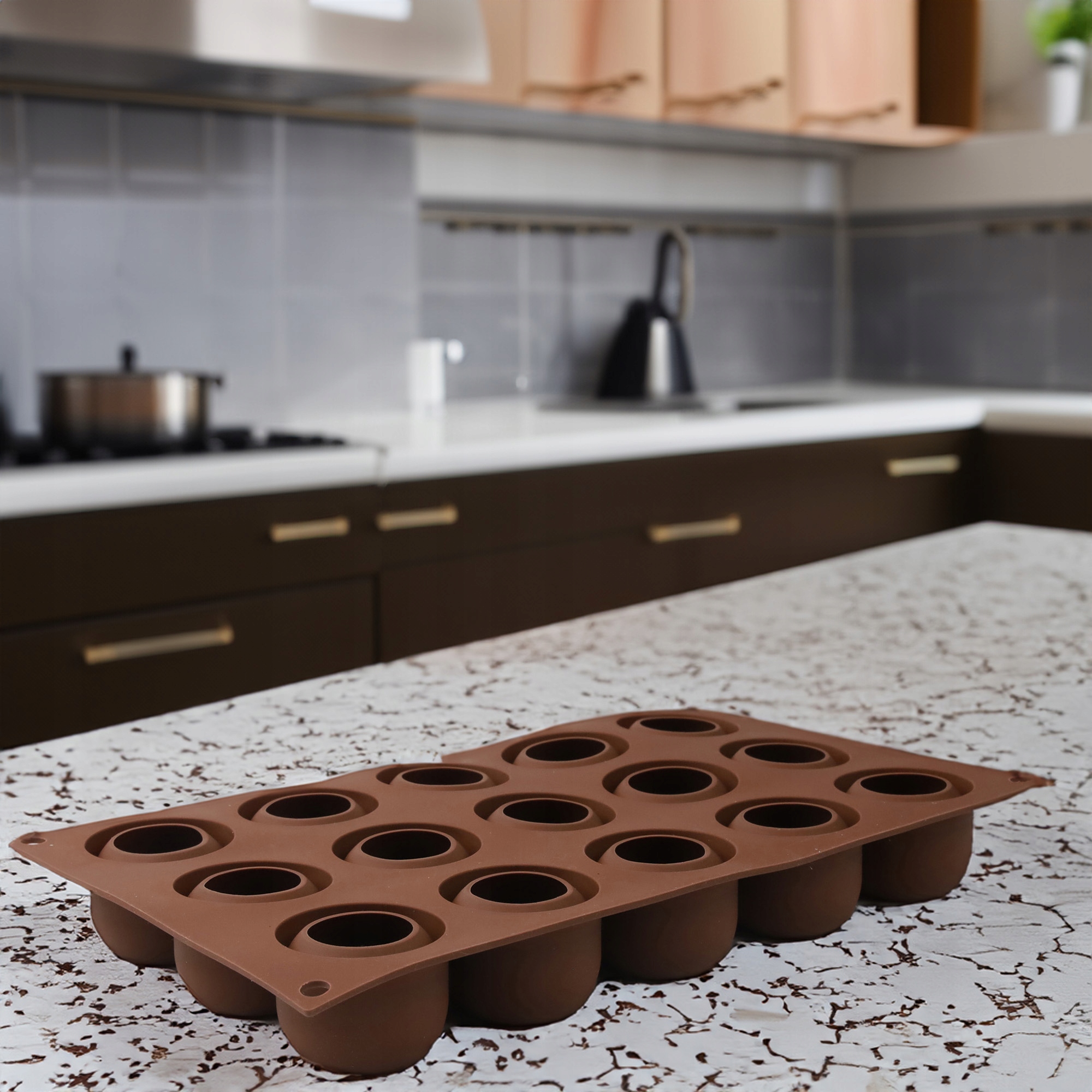 FORMA SILIKONOWA DO MONOPORCJI MASY CUKIERNICZEJ CIASTA CZEKOLADY PRALIN