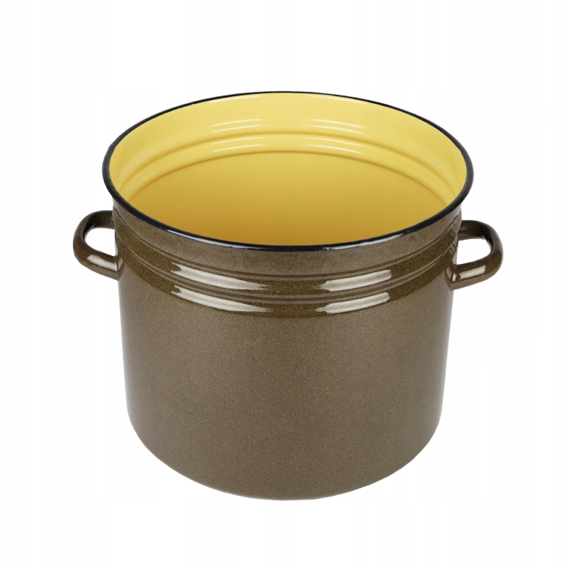 GARNEK EMALIOWANY XXL 40 L Z POKRYWKĄ DO GOTOWANIA POTRAW ZUP PRZETWORÓW