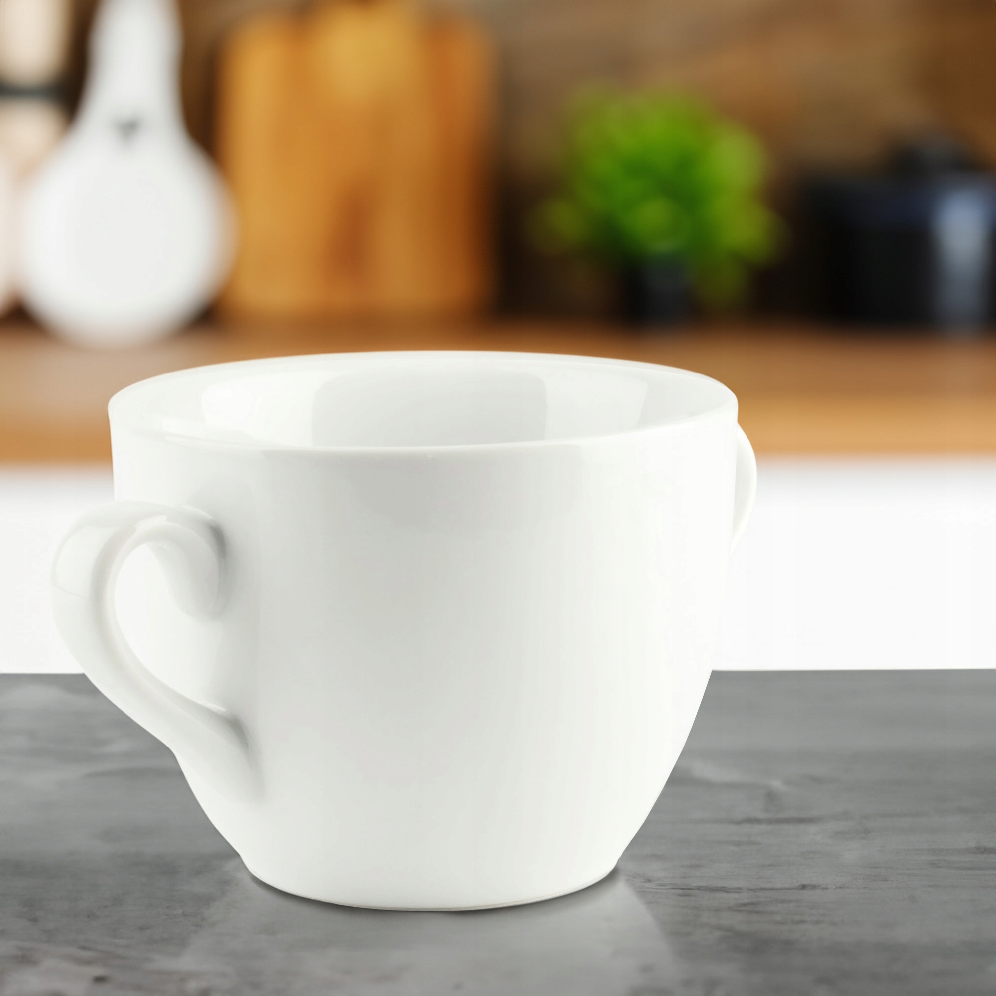 BULIONÓWKA PORCELANOWA 650 ML Z UCHWYTAMI MISKA OBIADOWA DO ZUPY KREMU