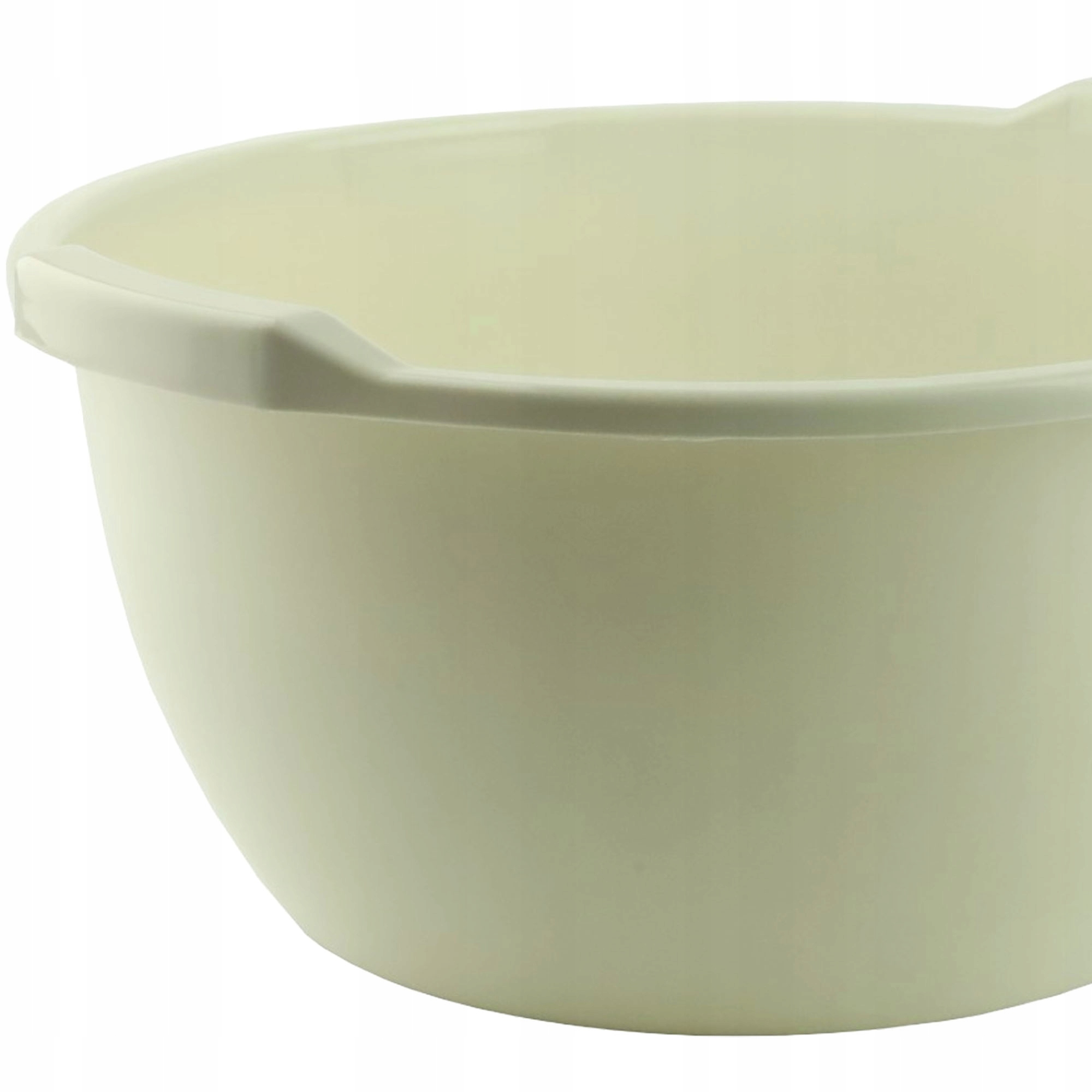 MISKA OKRĄGŁA UNIWERSALNA MISA DO ŁAZIENKI OGRODU NA PRANIE OWOCE 8L ECRU