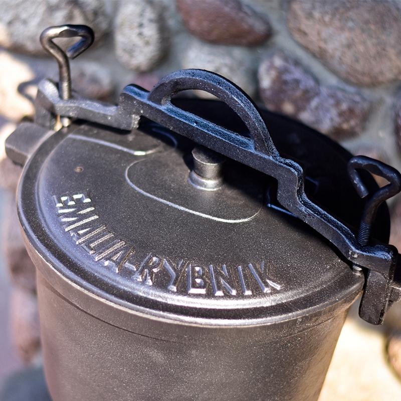 KOCIOŁEK emaliowany garnek myśliwski 4l na ognisko