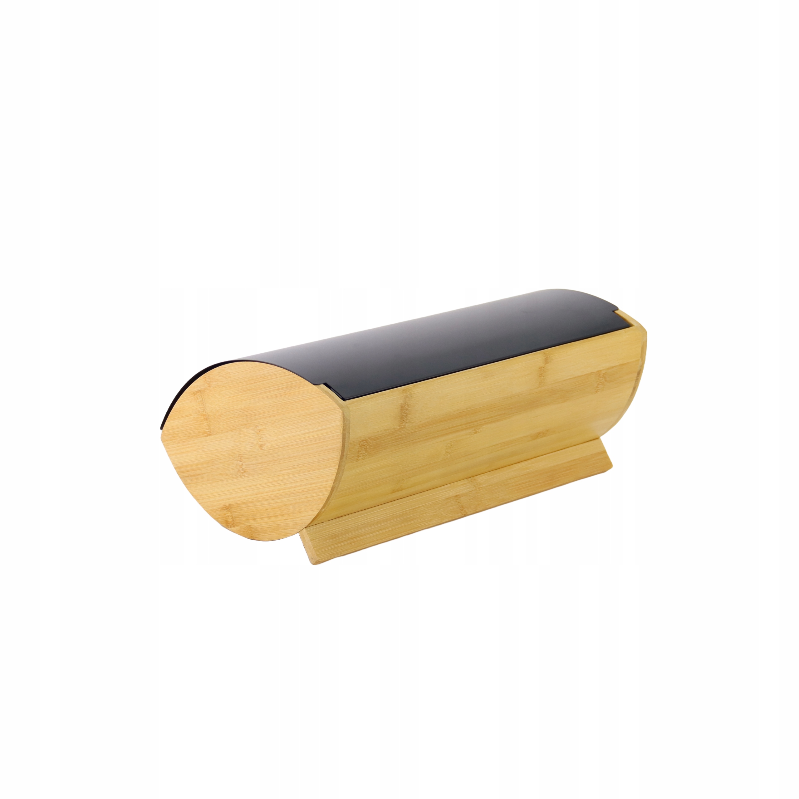 Chlebak pojemnik na pieczywo na chleb bułki stalowy bambusowy czarny