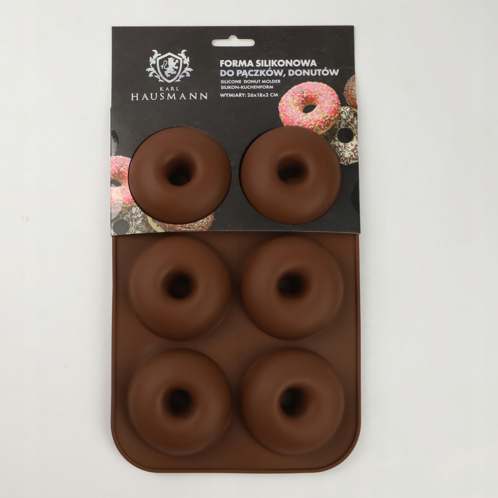 FORMA SILIKONOWA DO ROBIENIA PĄCZKÓW DONUTÓW DONATÓW CIASTEK Z DZIURKĄ 6SZT