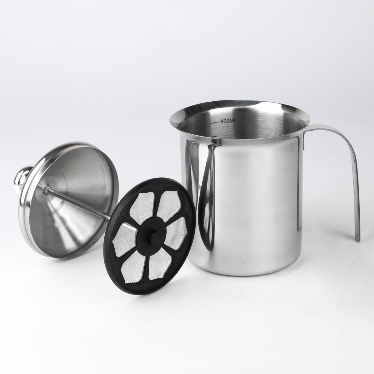 SPIENIACZ UBIJAK MLEKA 800ml STALOWY GARNEK KUBEK