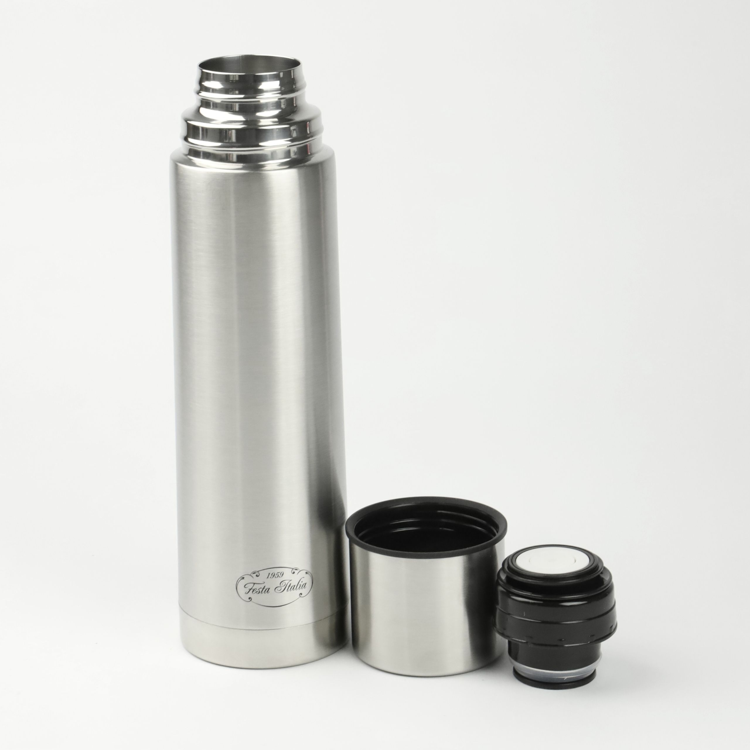 TERMOS SREBRNY TERMICZNY 750ML STAL NIERDZEWNA BIDON NA GORĄCE NAPOJE