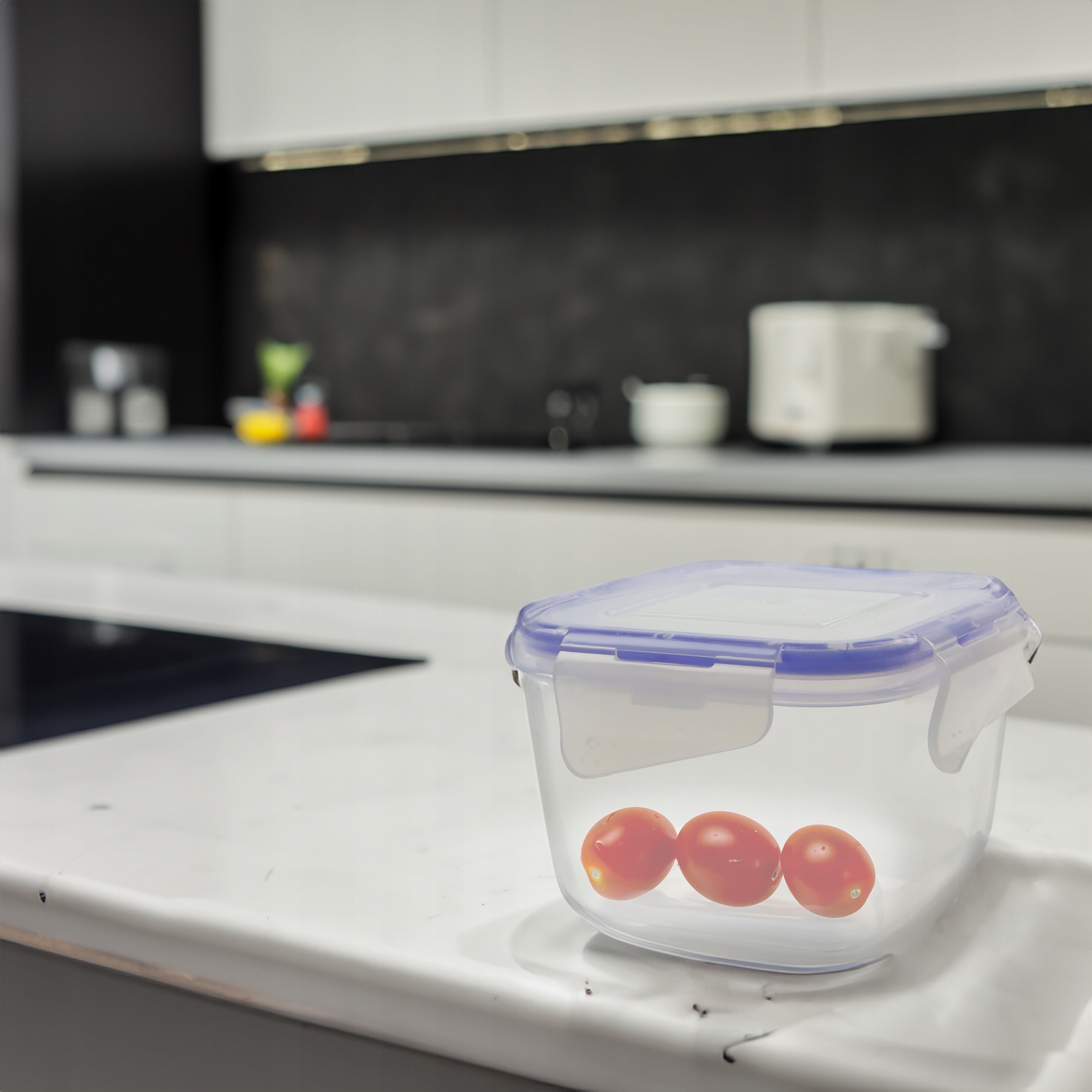 PLASTIKOWY POJEMNIK Z POKRYWKĄ NA ŻYWNOŚĆ ZAMYKANA MISKA 1,5L