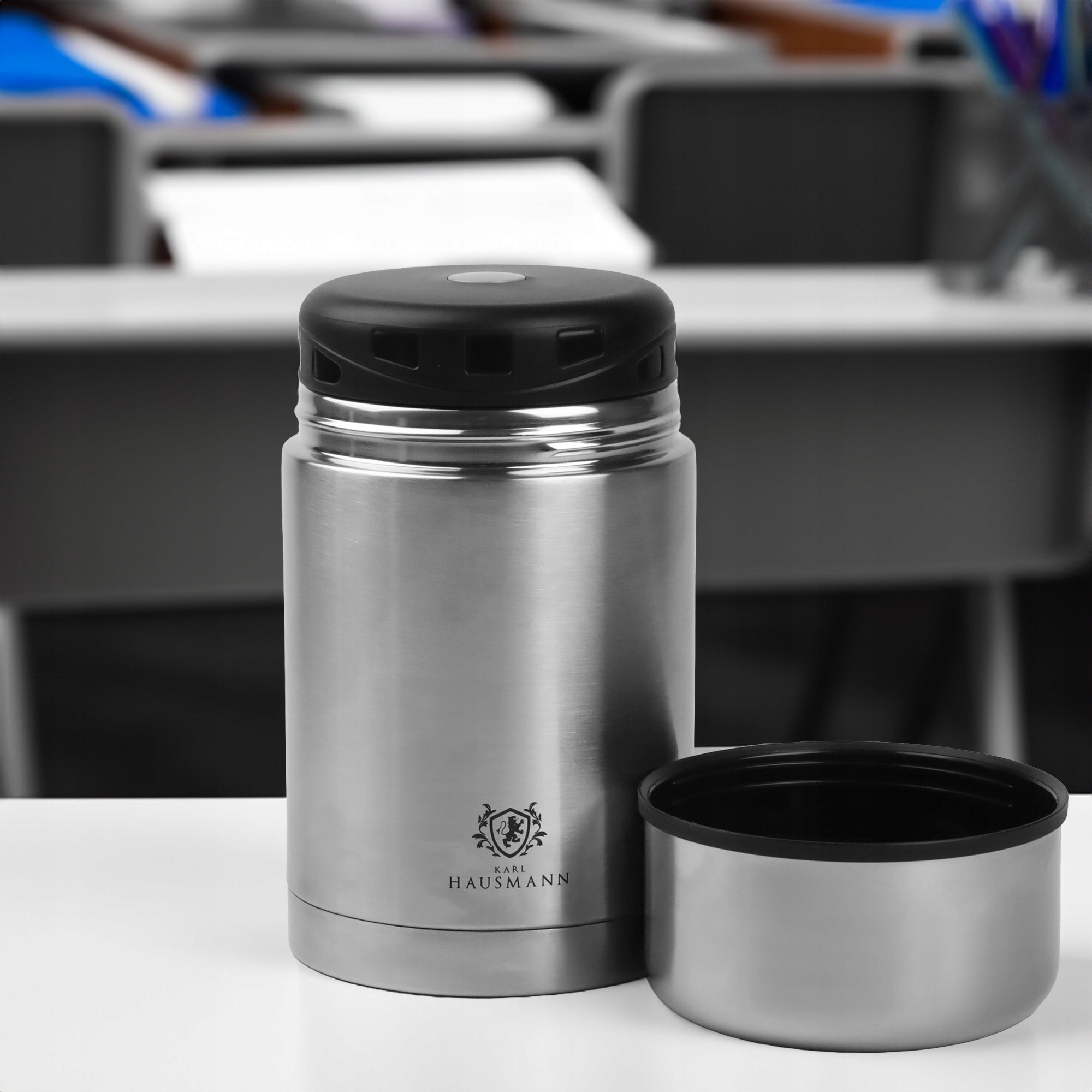 TERMOS OBIADOWY TERMICZNY POJEMNIK NA ŻYWNOŚĆ DO PRACY SZKOŁY 750 ML STAL