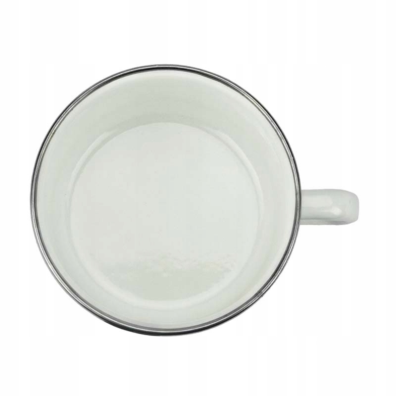 KUBEK DO MLEKA 14 CM EMALIOWANY Z POKRYWKĄ MŁYN