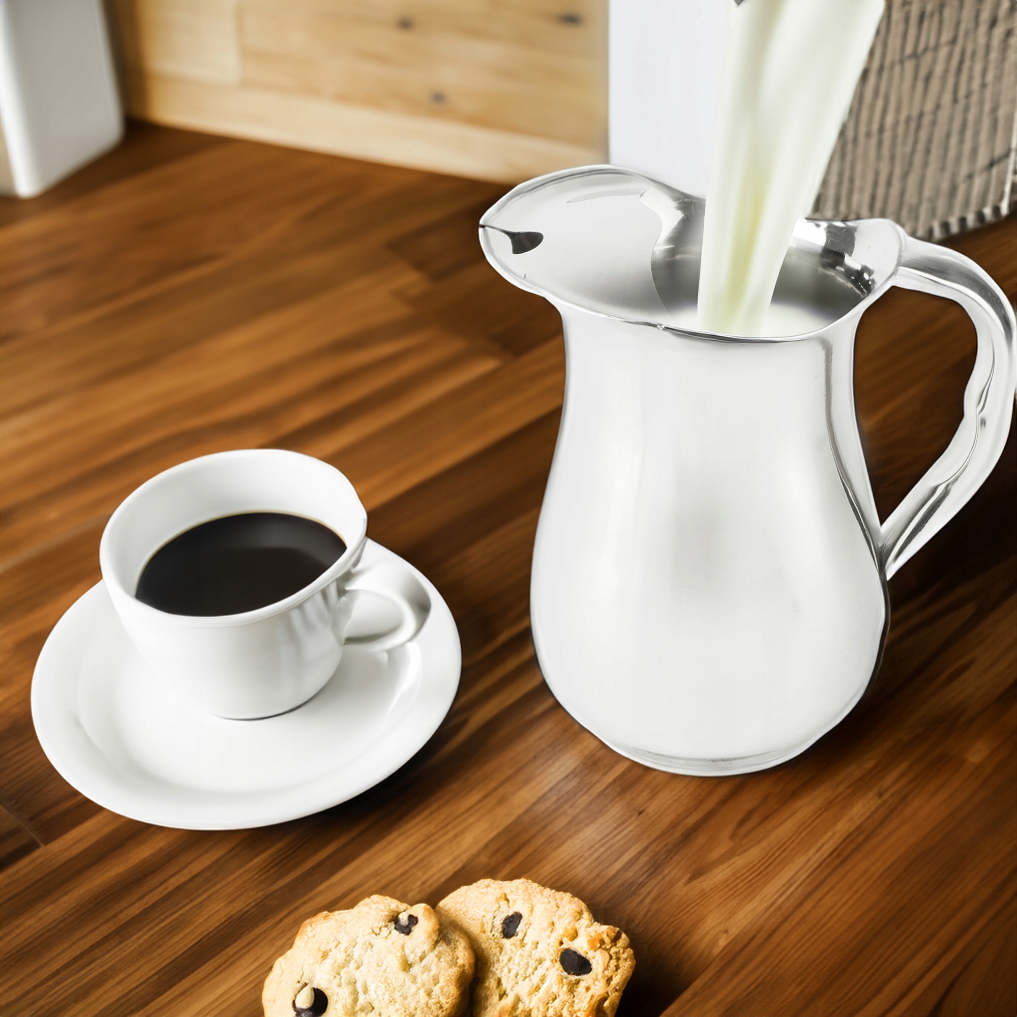 DZBANEK STALOWY 2L STAL NIERDZEWNA MLECZNIK NA NAPOJE SOKI LEMONIADĘ MLEKO