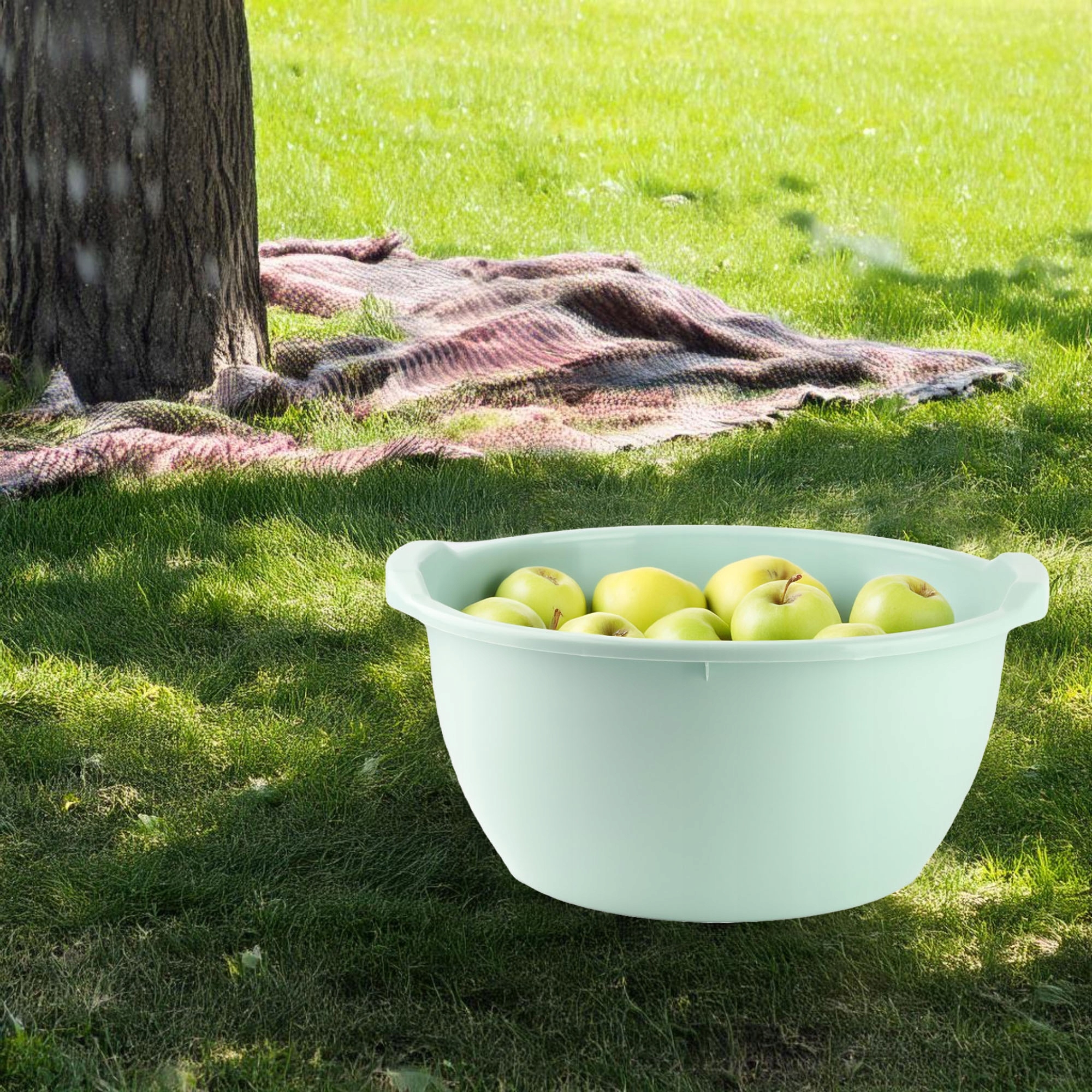 MISKA OKRĄGŁA UNIWERSALNA MISA DO ŁAZIENKI OGRODU NA PRANIE 44L NIEBIESKA