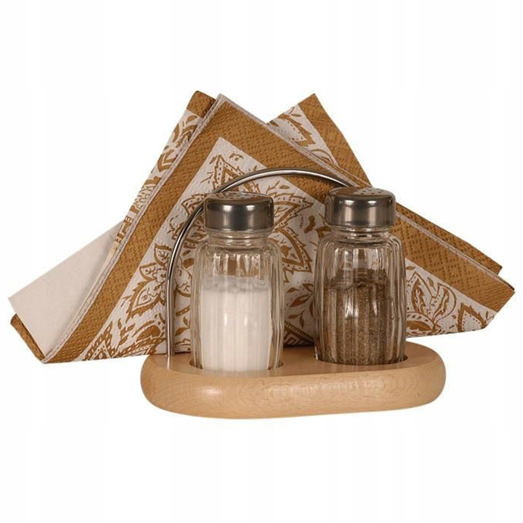 KPL SOLNICZKA PIEPRZNICZKA PRZYPRAWNIK POJEMNIKI NA SÓL PIEPRZ NA POSTAWCE