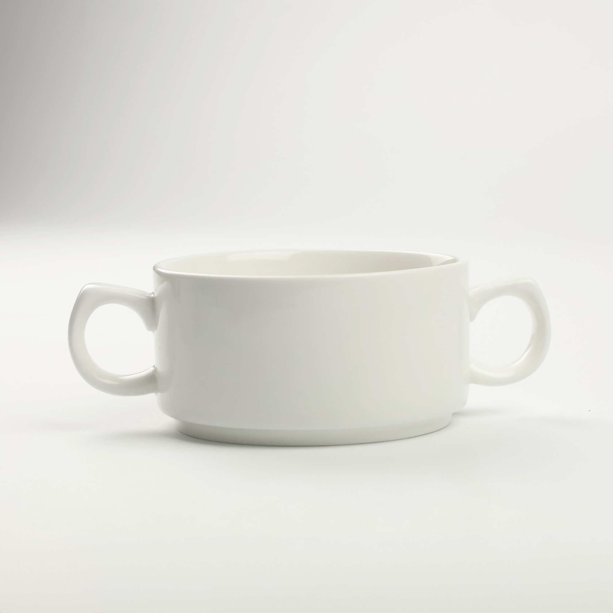 FLACZARKA BULIONÓWKA 300 ML MISECZKA DO ZUP FLAKÓW DESERÓW BIAŁA CERAMIKA