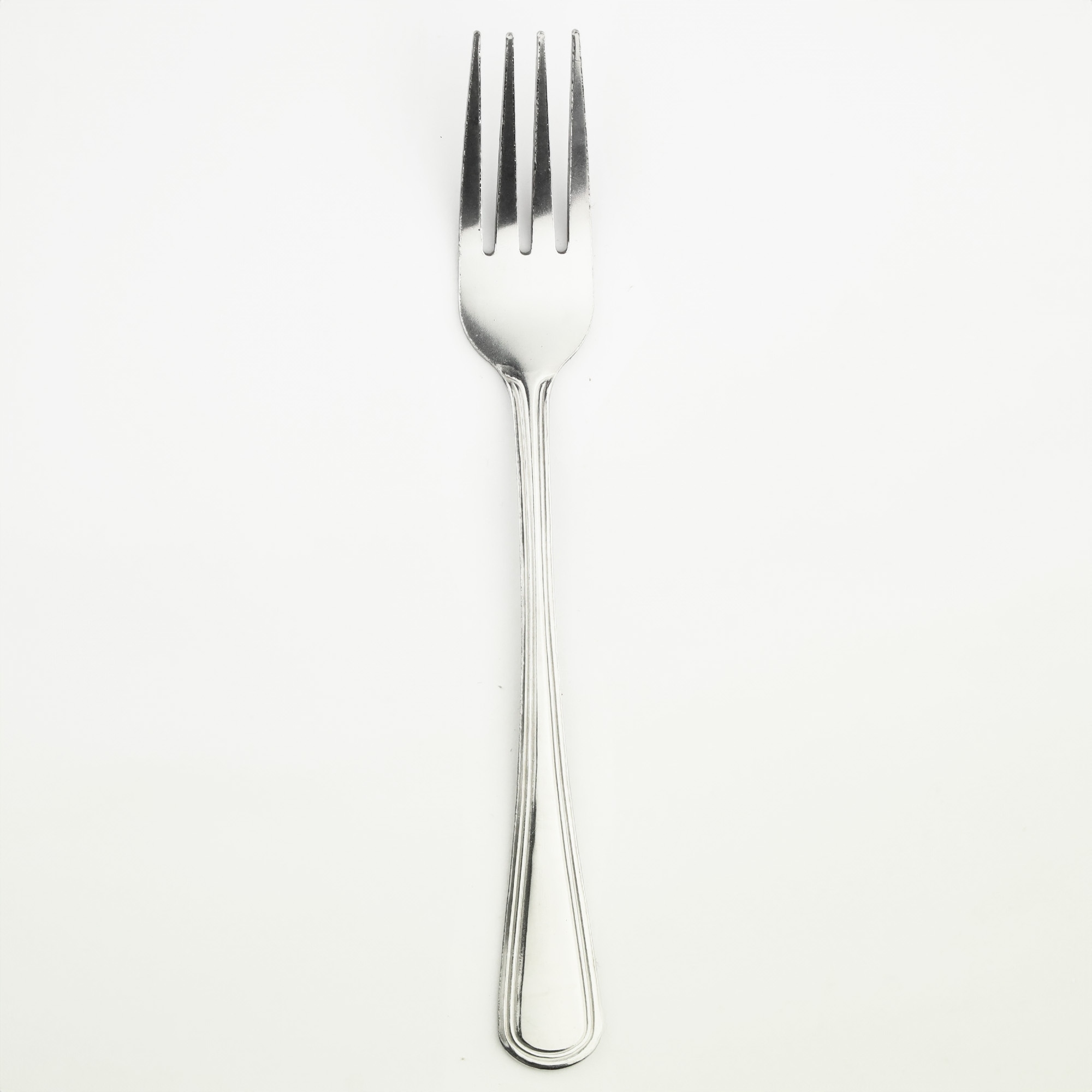 WIDELCE OBIADOWE STOŁOWE DO OBIADU SREBRNE KOMPLET 6 SZT STAL NIERDZEWA