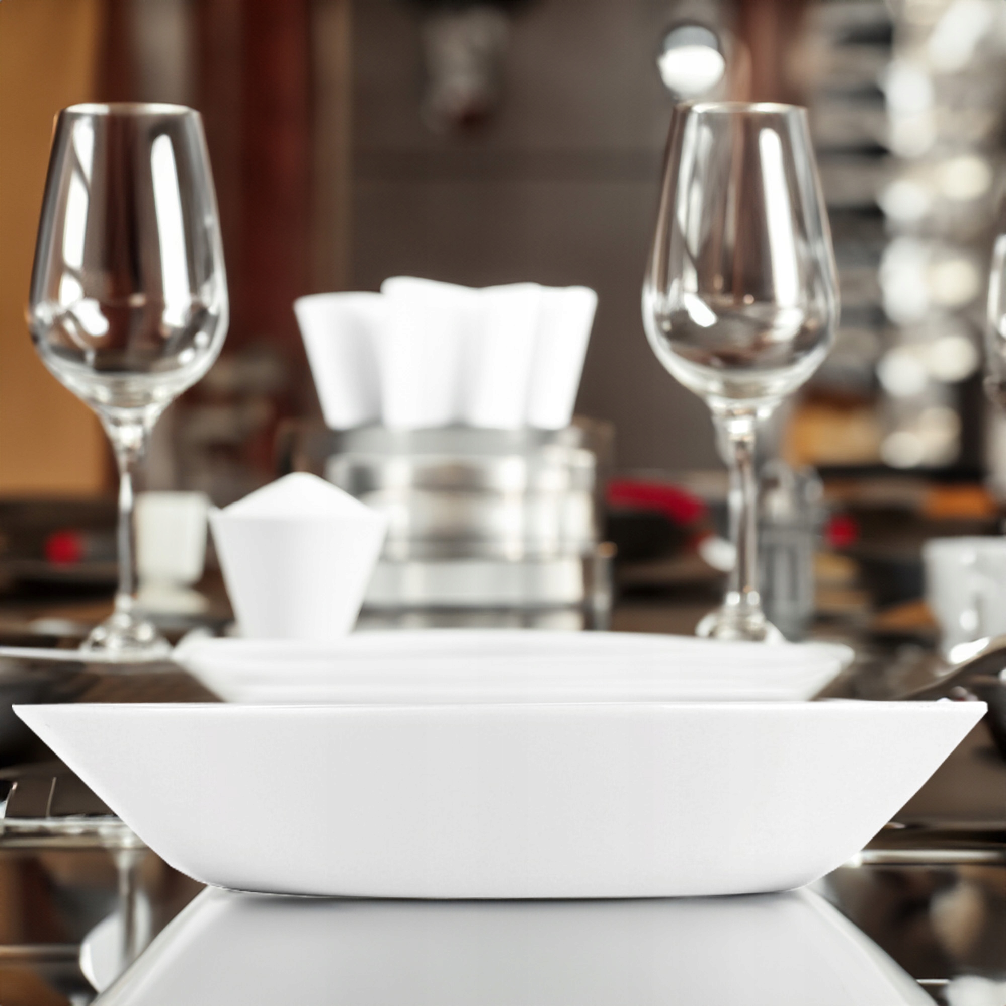 TALERZ GŁĘBOKI OBIADOWY NA ZUPĘ FESTA ITALIA 21,5 CM BIAŁE SZKŁO ELEGANCKI