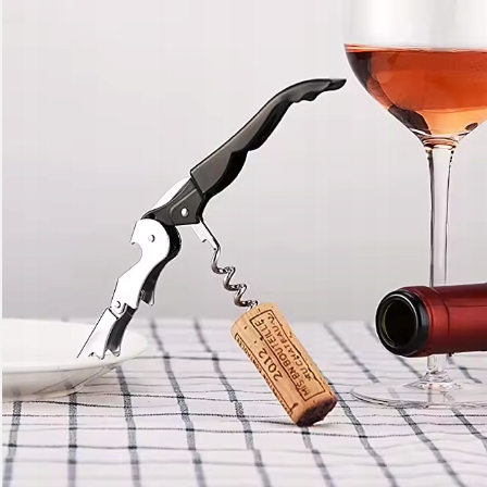 KORKOCIĄG 3 W 1 DO WINA STALOWY Z OTWIERACZEM DO BUTELEK OTWIERACZ I NOŻYK