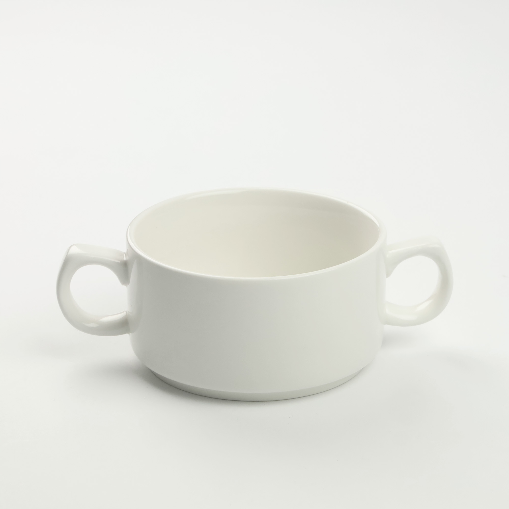 FLACZARKA BULIONÓWKA 300 ML MISECZKA DO ZUP FLAKÓW DESERÓW BIAŁA CERAMIKA