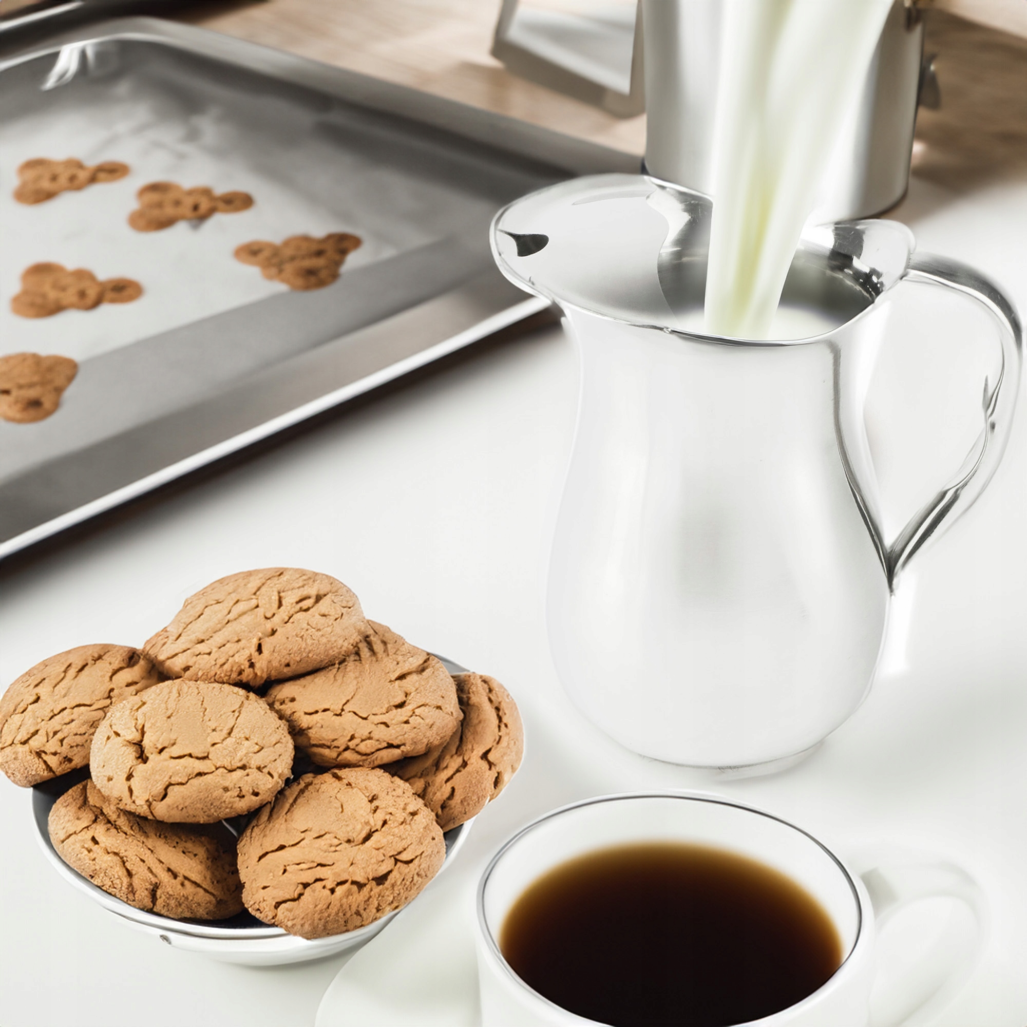 DZBANEK STALOWY 2L STAL NIERDZEWNA MLECZNIK NA NAPOJE SOKI LEMONIADĘ MLEKO