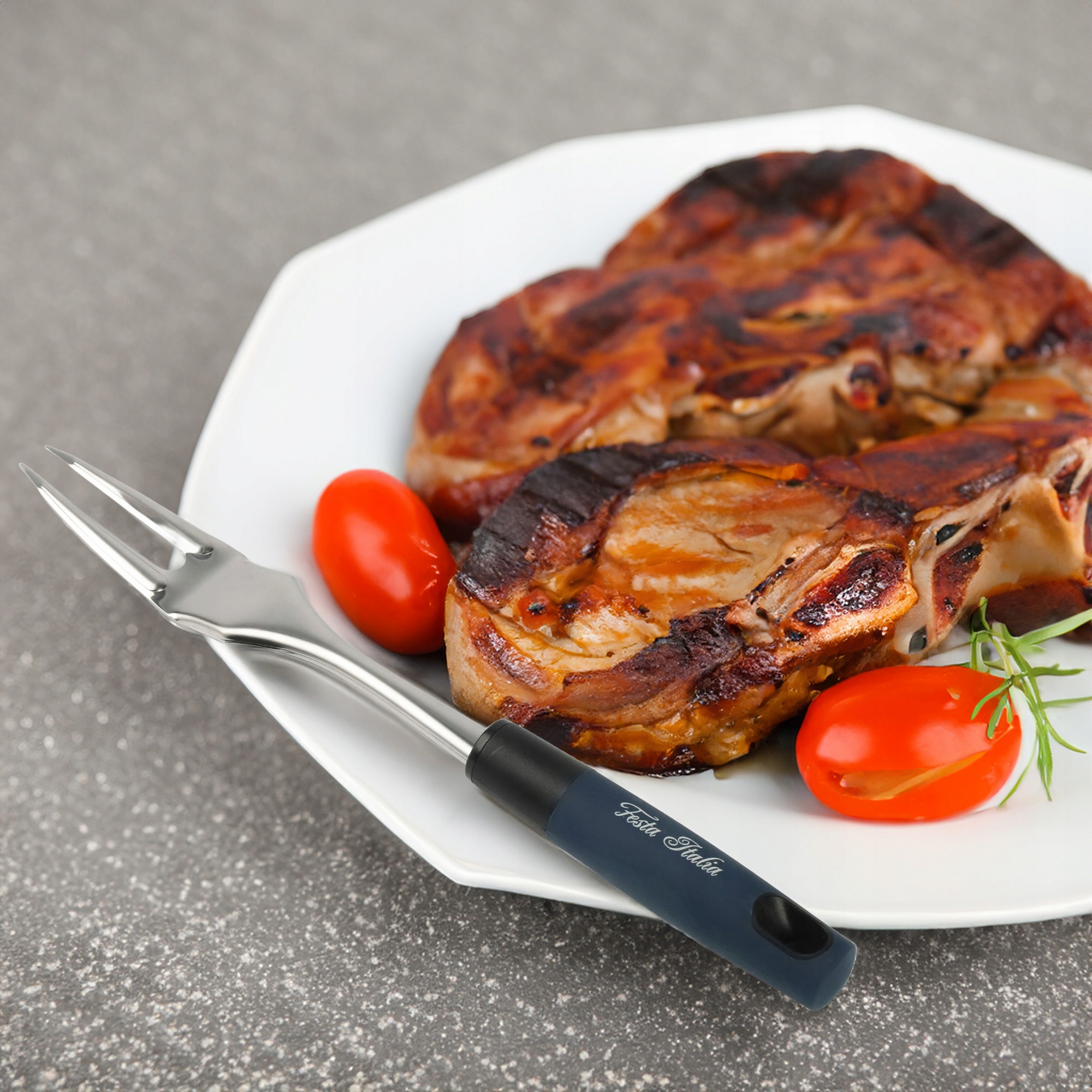 KUCHENNY WIDELEC DO MIĘSA WĘDLIN SERA STAL NIERDZEWNA 2-ZĘBNY UNIWERSALNY