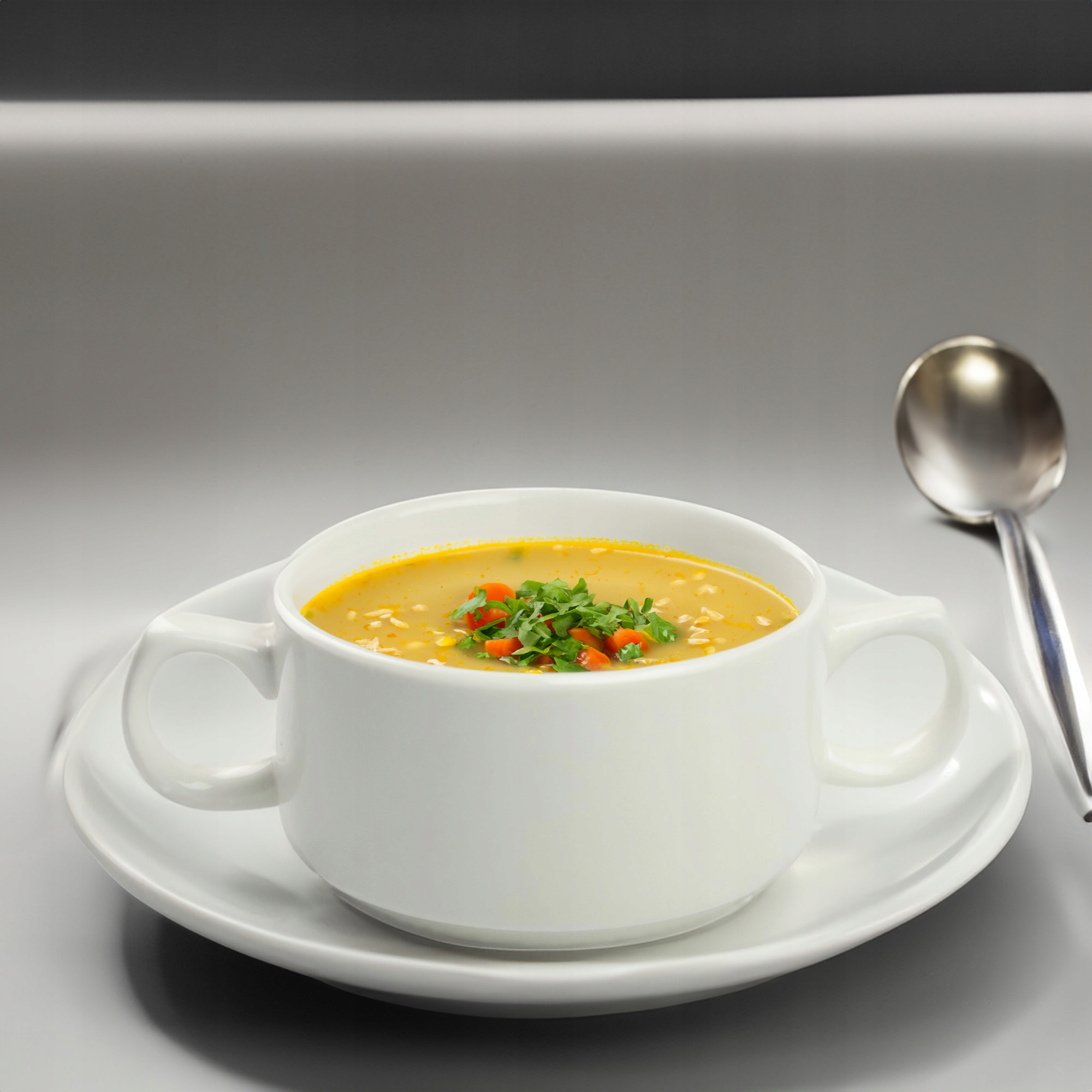 FLACZARKA BULIONÓWKA 300 ML MISECZKA DO ZUP FLAKÓW DESERÓW BIAŁA CERAMIKA