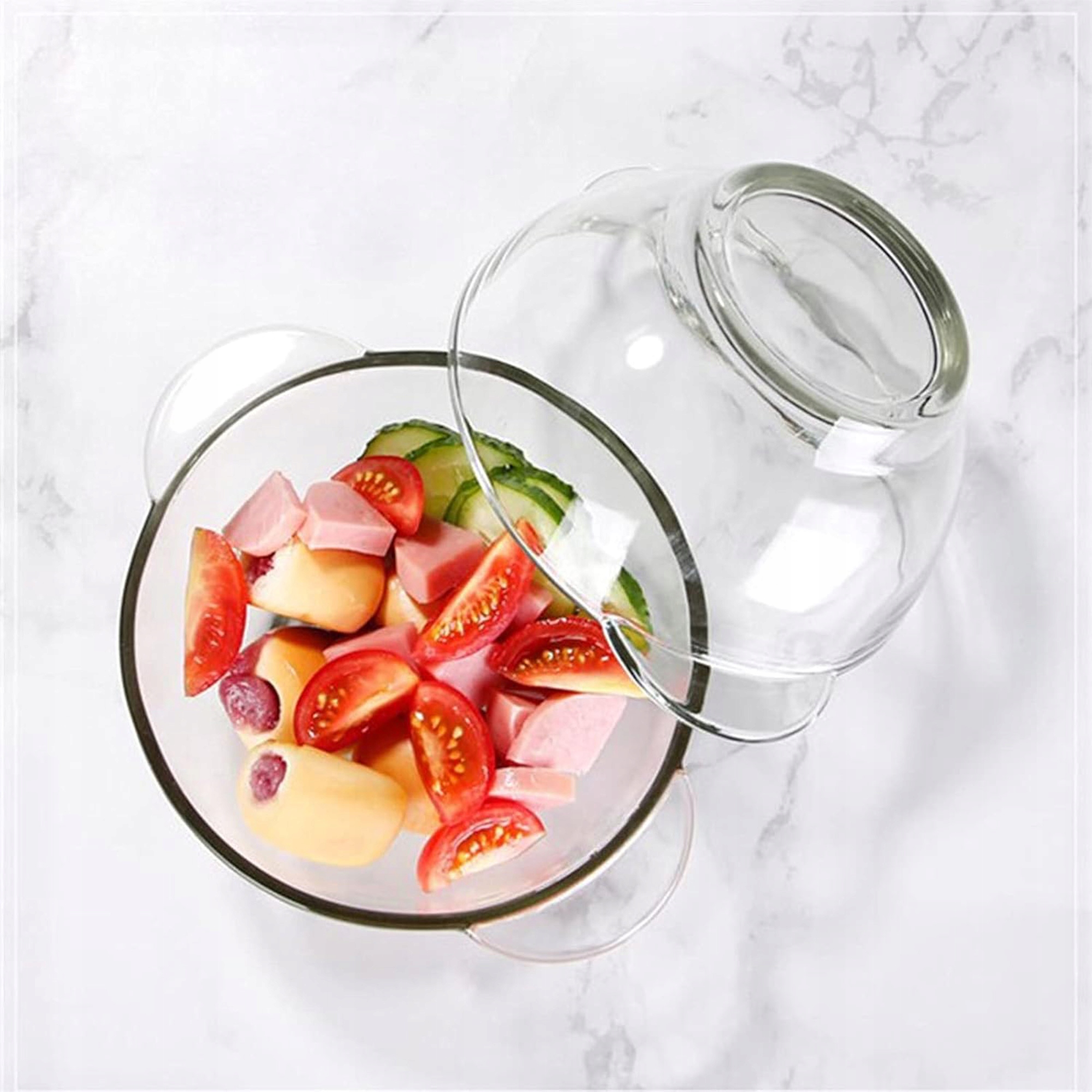 BULIONÓWKA 470 ML SZKLANA Z UCHWYTAMI MISKA OBIADOWA DO ZUPY KREMU FLAKÓW