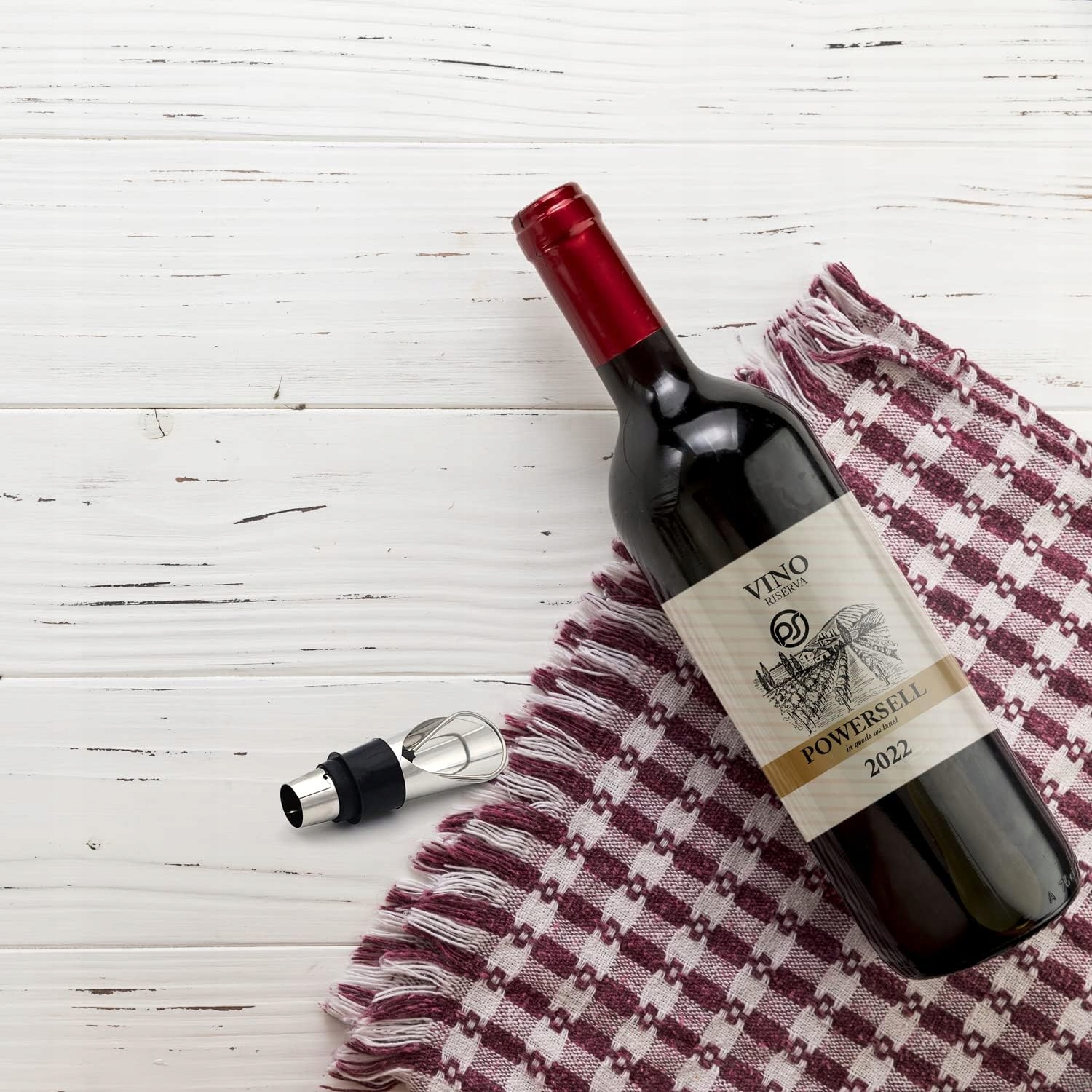 ZESTAW AKCESORIA DO WINA 4w1 NA PREZENT KORKOCIĄG KOREK PIERŚCIEŃ NALEWAK