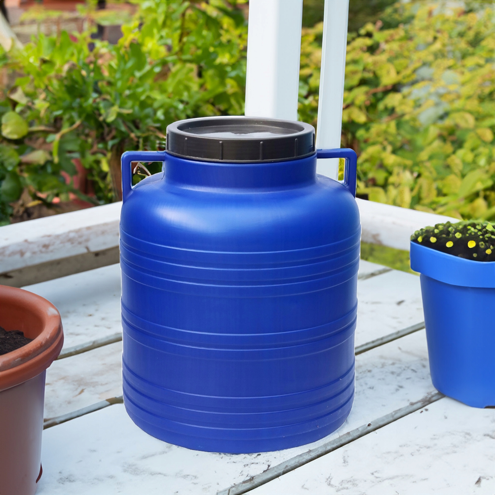 BECZKA PLASTIKOWA 80L ZBIORNIK POJEMNIK NA DESZCZÓWKĘ WODĘ DO KISZENIA