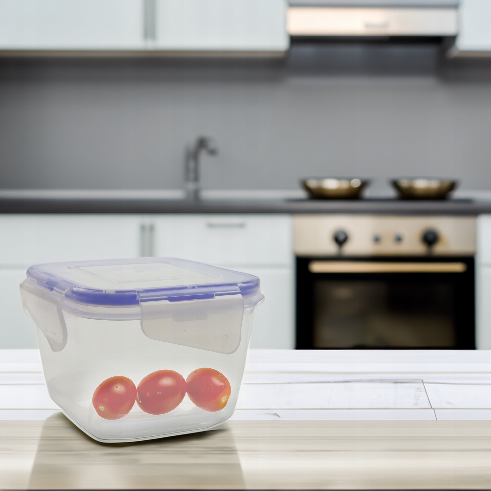 PLASTIKOWY POJEMNIK Z POKRYWKĄ NA ŻYWNOŚĆ ZAMYKANA MISKA 1,5L