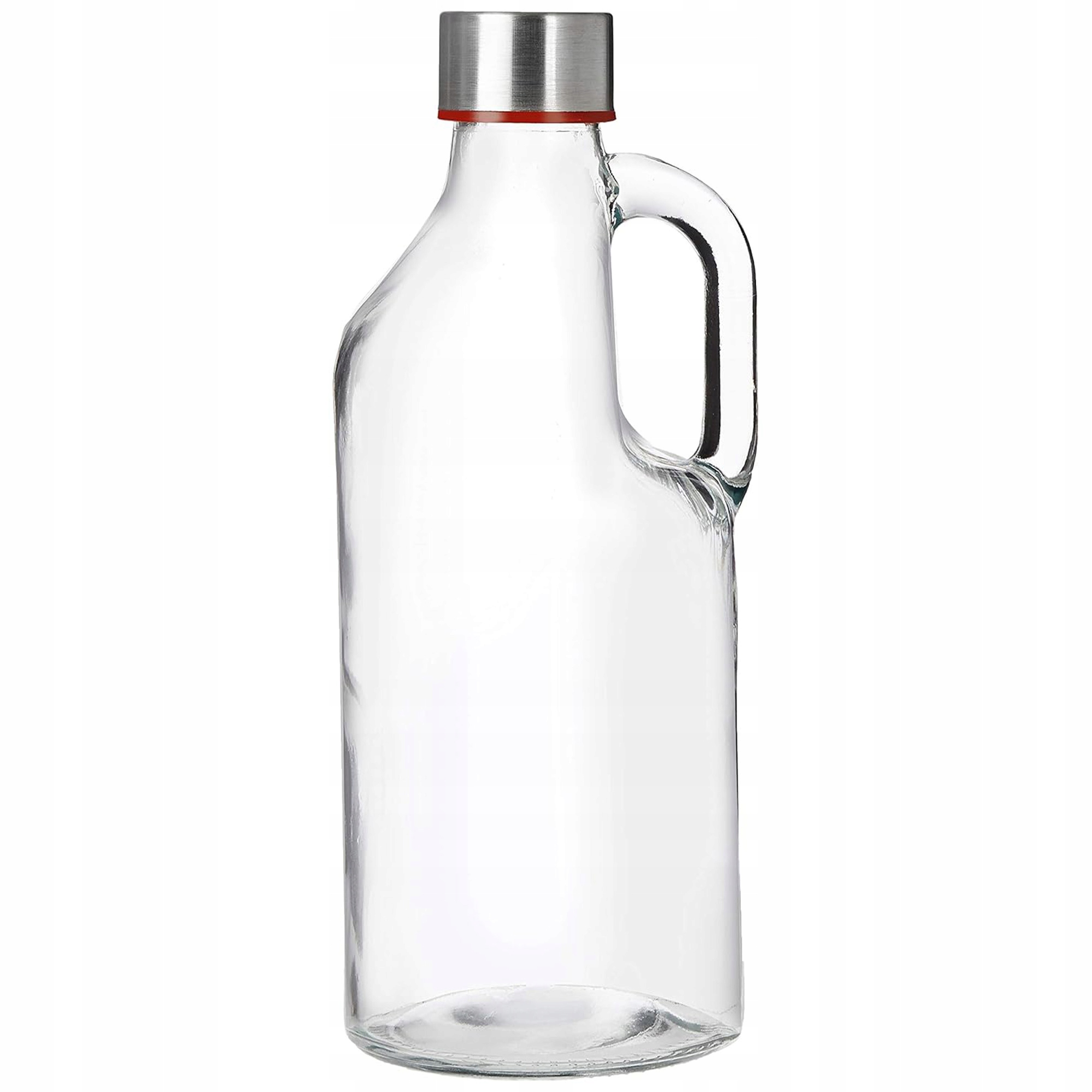 KARAFKA SZKLANA NA WODĘ SOK LEMONIADĘ MLEKO 1L BUTELKA Z ZAKRĘTKĄ