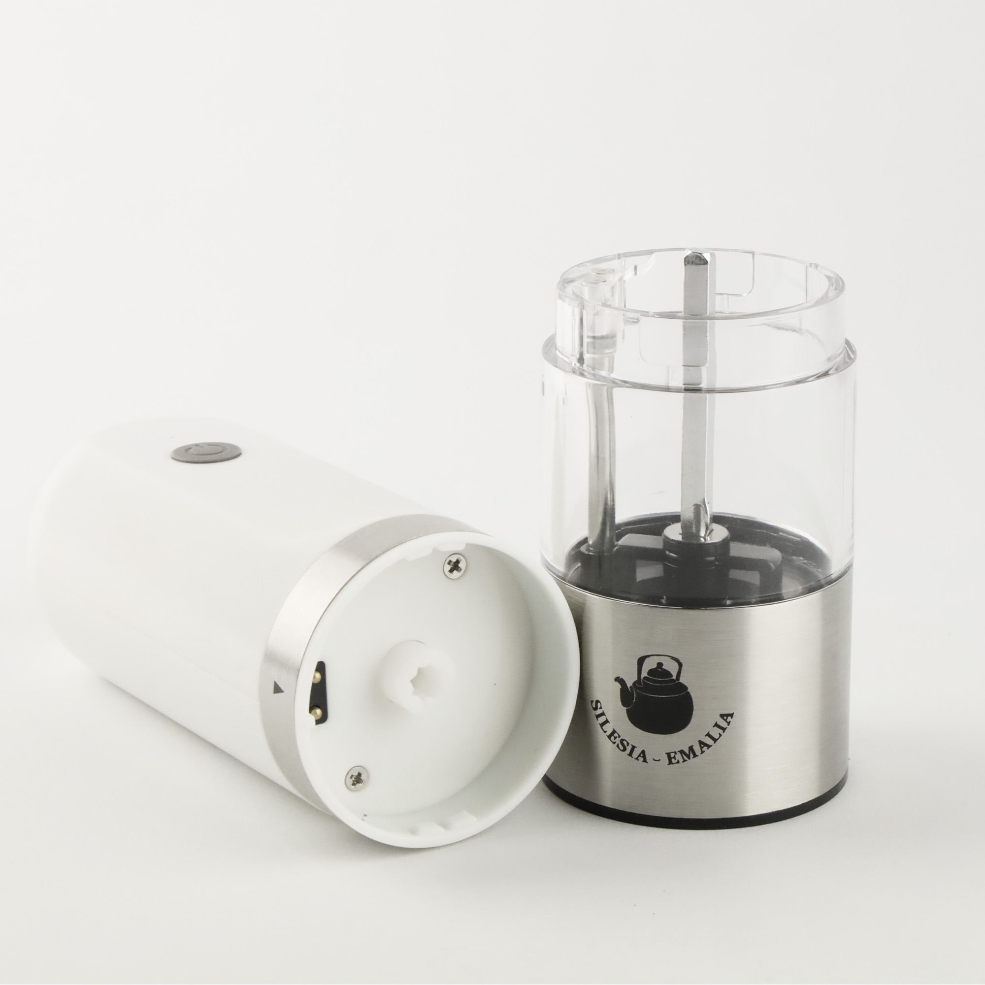 MŁYNEK ELEKTRYCZNY DO MIELENIA BIAŁY PRZYPRAW SOLI PIEPRZU PRZYPRAW NA USB