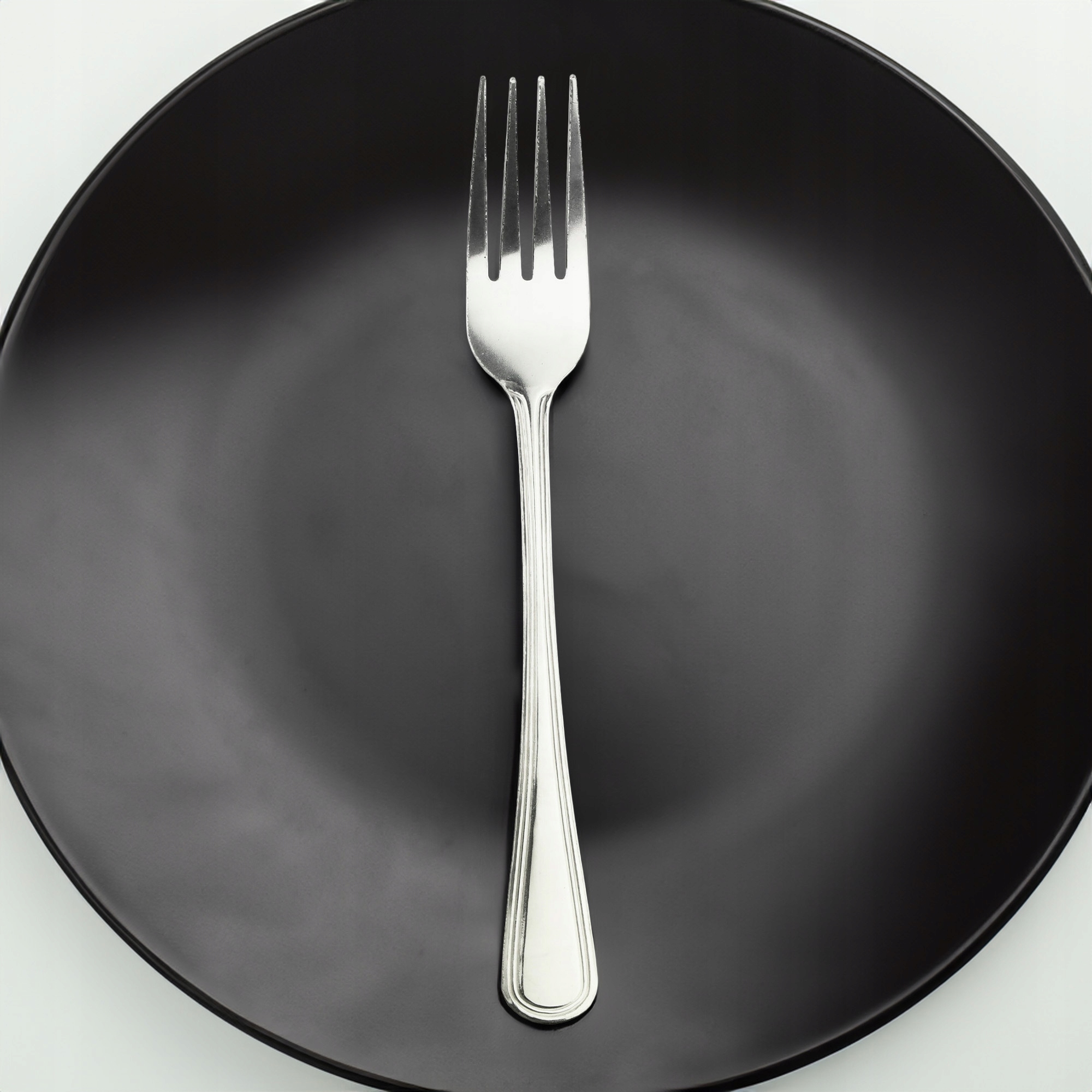 WIDELCE OBIADOWE STOŁOWE DO OBIADU SREBRNE KOMPLET 6 SZT STAL NIERDZEWA